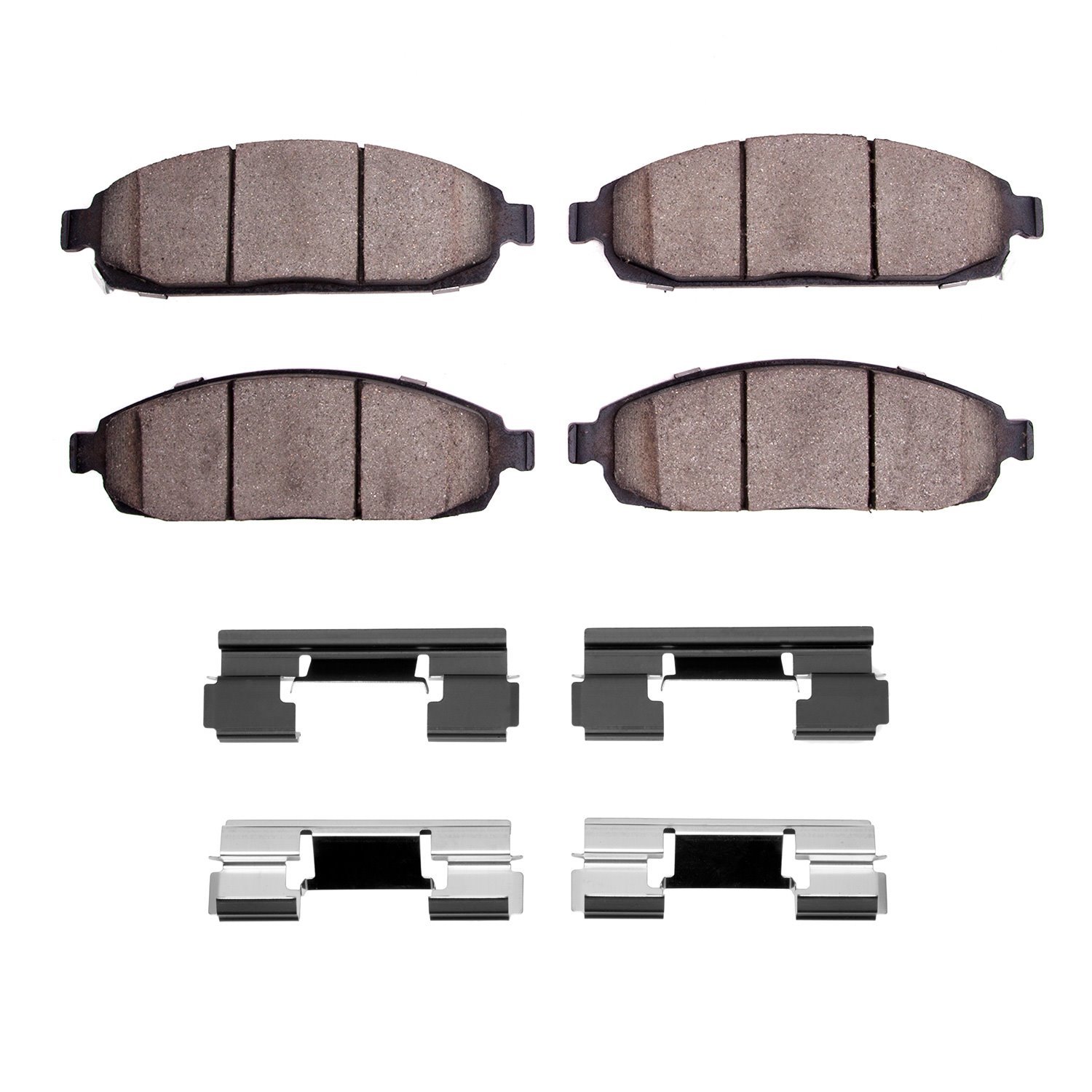 Semi-Metallic Brake Pads & Hardware Kit, 2005-2010 Mopar, Position: Front