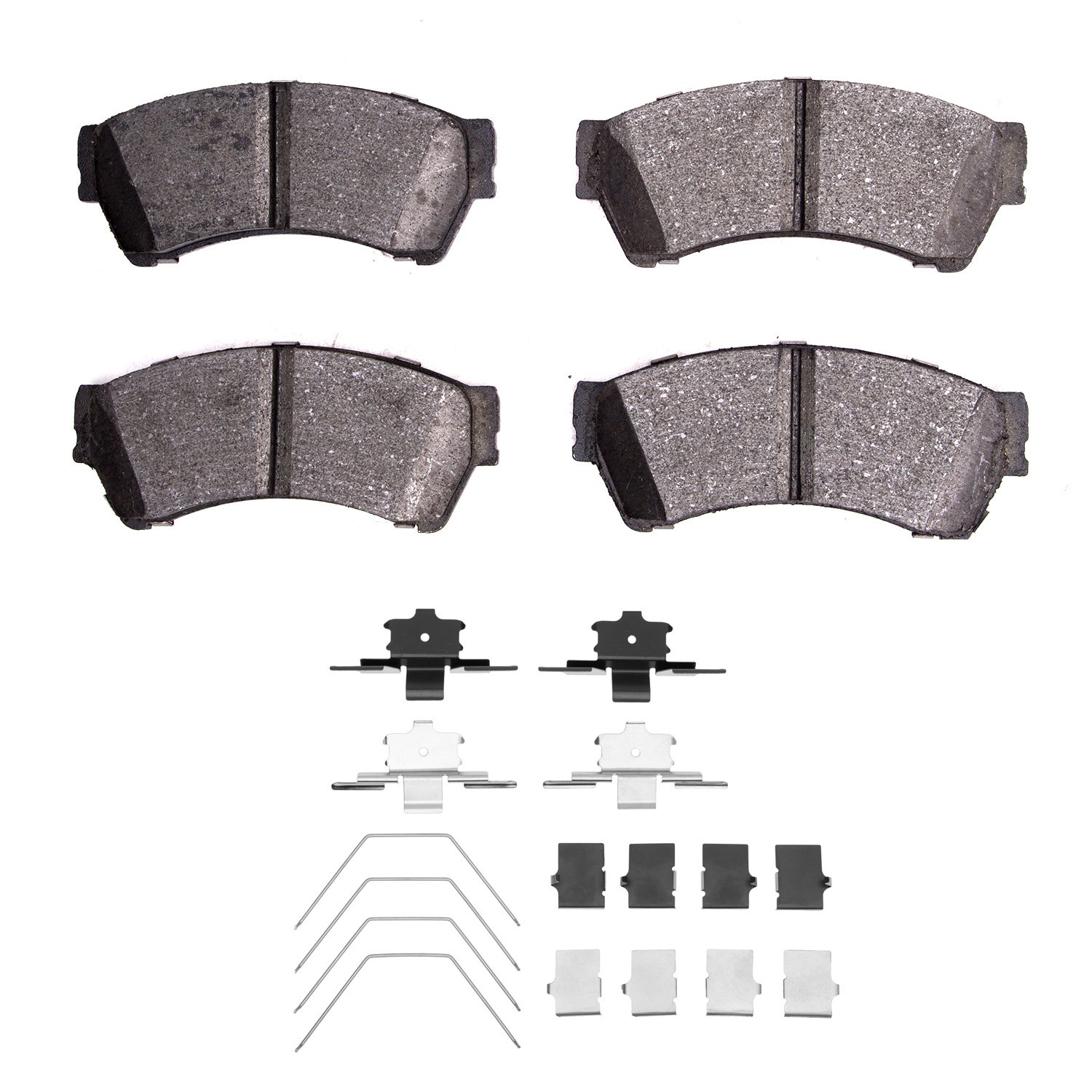 Semi-Metallic Brake Pads & Hardware Kit, 2006-2013 Ford/Lincoln/Mercury/Mazda, Position: Front