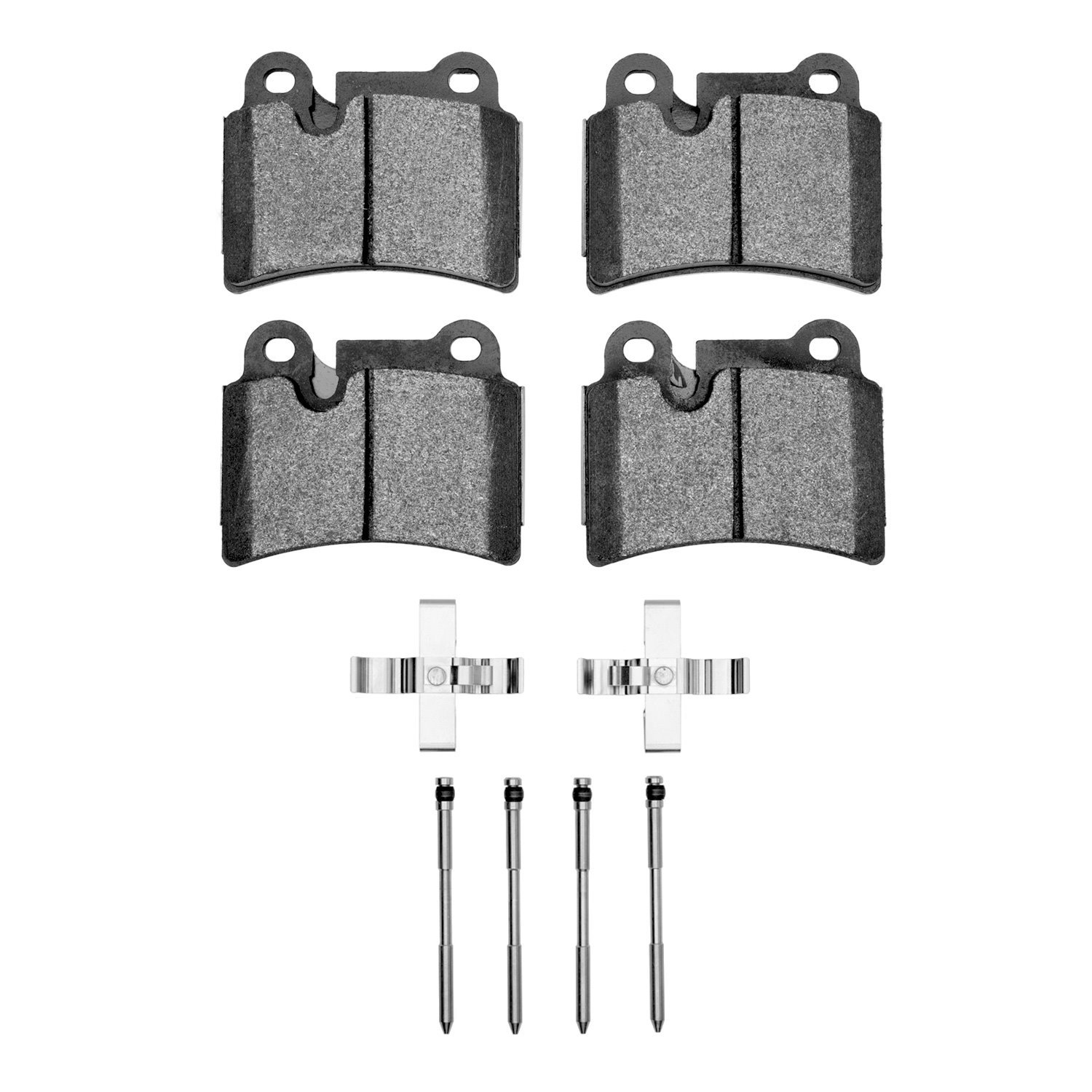 Semi-Metallic Brake Pads & Hardware Kit, 2008-2009 Audi/Porsche/Volkswagen, Position: Rear