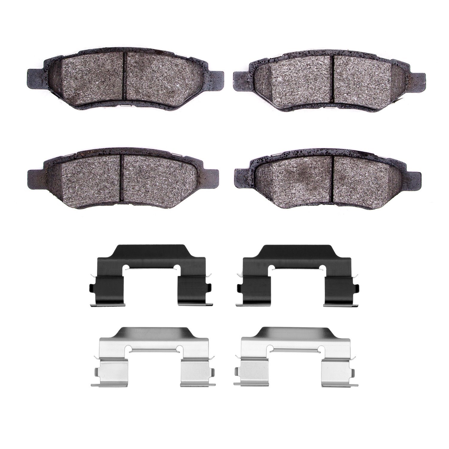 Semi-Metallic Brake Pads & Hardware Kit, 2008-2016 GM, Position: Rear