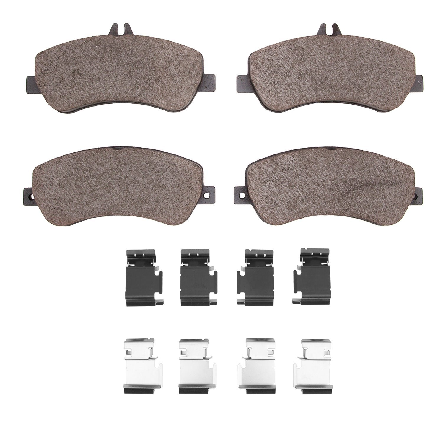 Semi-Metallic Brake Pads & Hardware Kit, 2009-2015 Mercedes-Benz, Position: Front