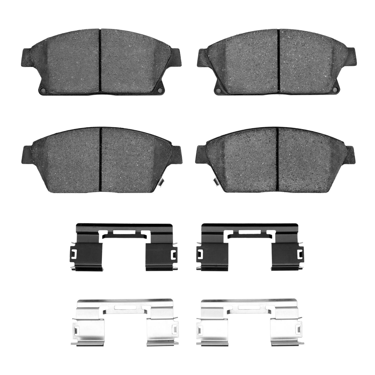 Semi-Metallic Brake Pads & Hardware Kit, 2011-2019 GM, Position: Front