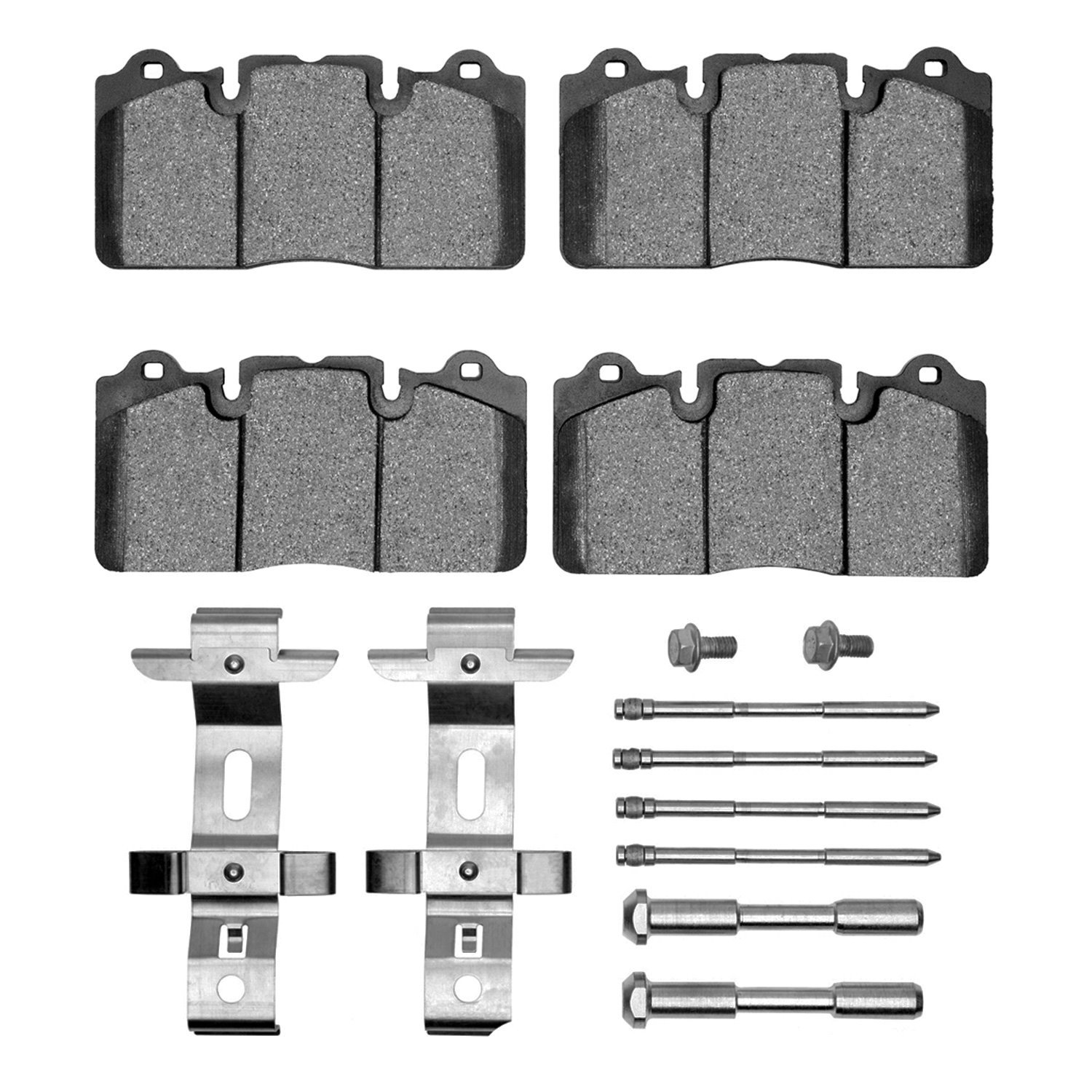 Semi-Metallic Brake Pads & Hardware Kit, 2014-2020 Jaguar, Position: Front