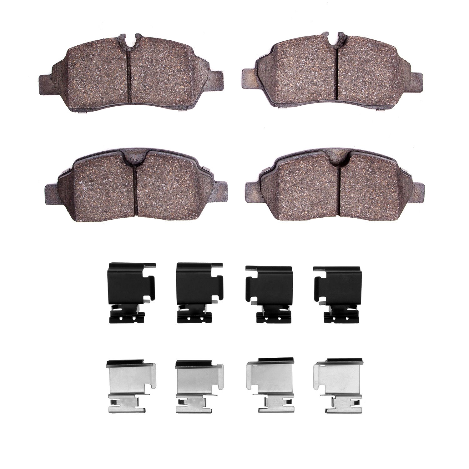 Semi-Metallic Brake Pads & Hardware Kit, 2015-2019 Ford/Lincoln/Mercury/Mazda, Position: Rear