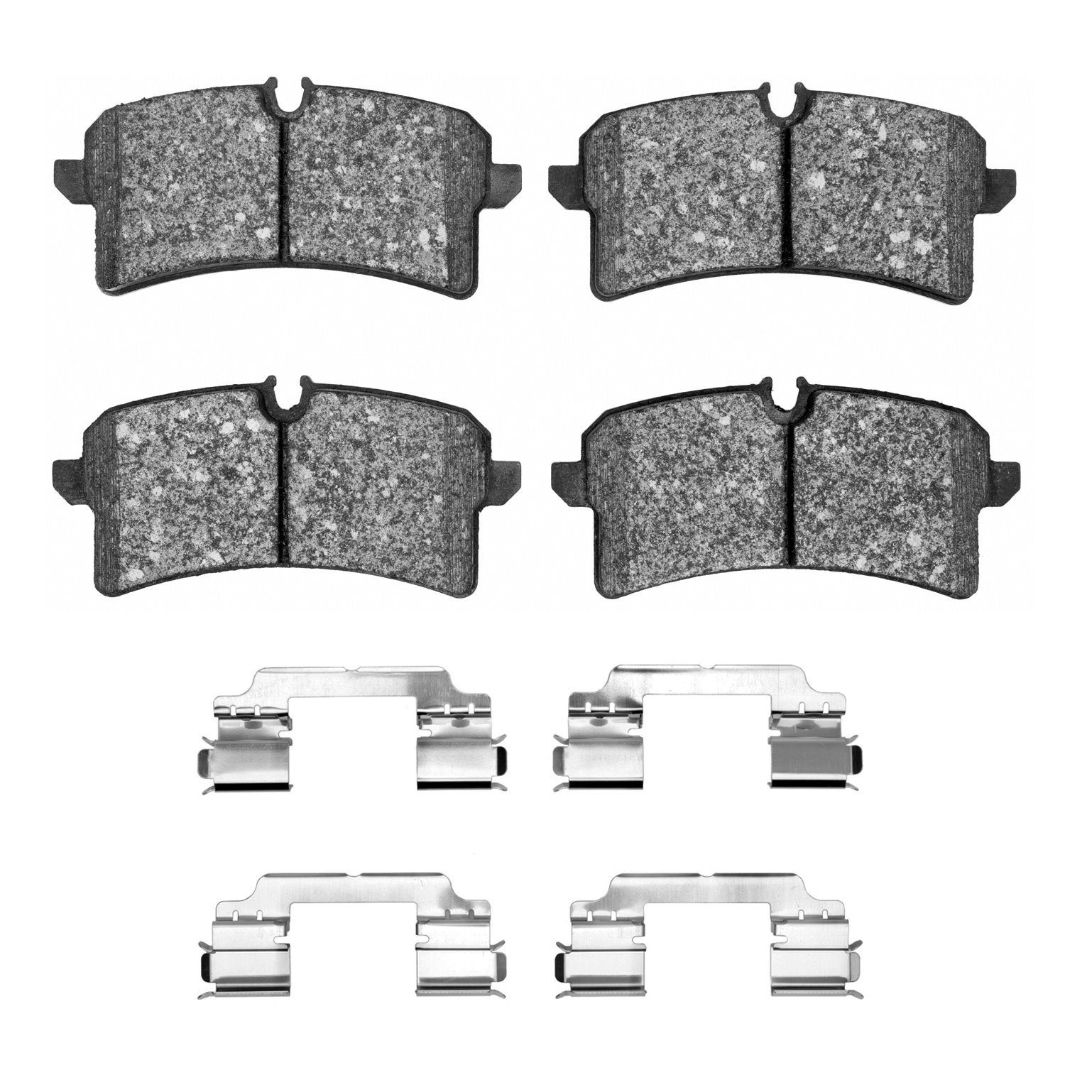 Semi-Metallic Brake Pads & Hardware Kit, 2013-2018 Audi/Porsche/Volkswagen, Position: Rear
