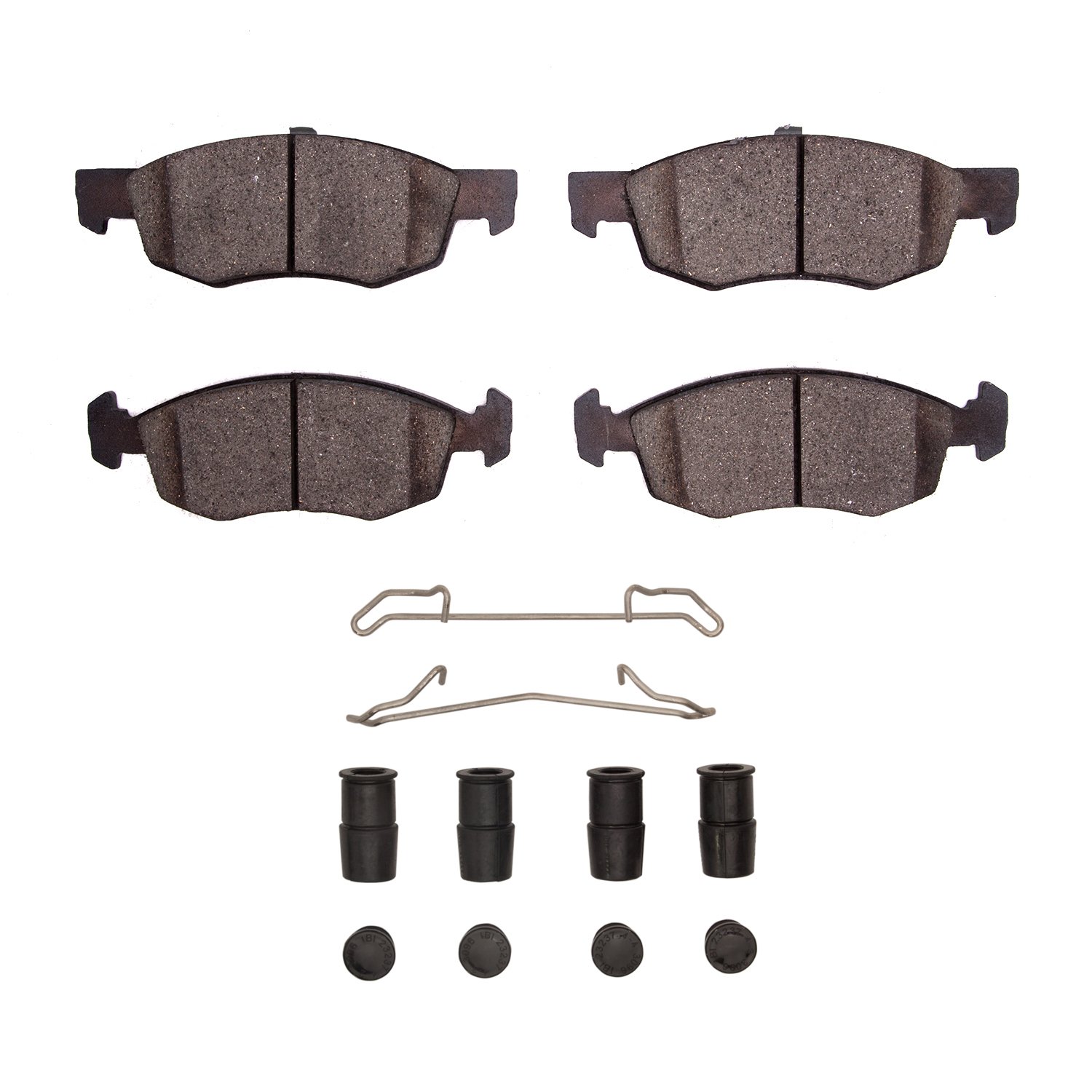 Semi-Metallic Brake Pads & Hardware Kit, 2015-2018 Mopar, Position: Front