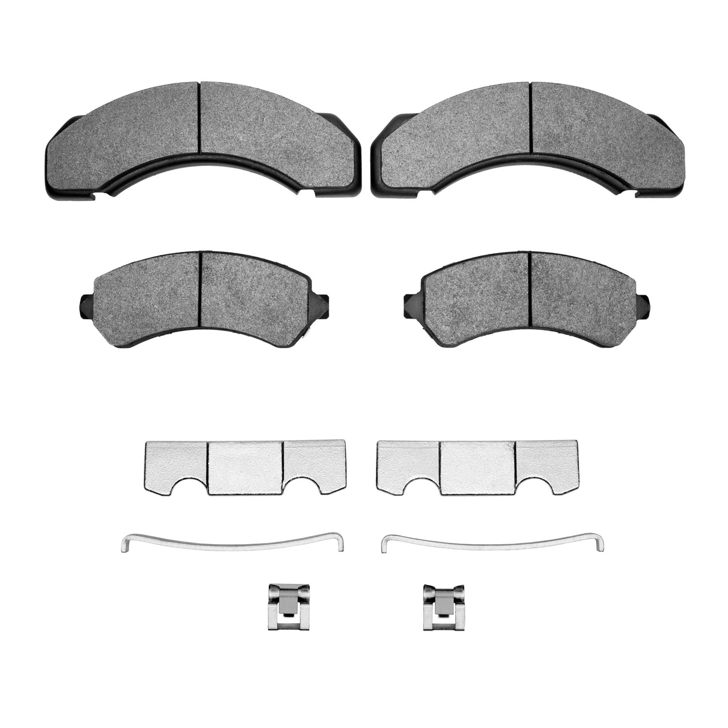Optimum OE Brake Pads & Hardware Kit, 1973-2012 Fits Multiple Makes/Models, Position: Front & Rear