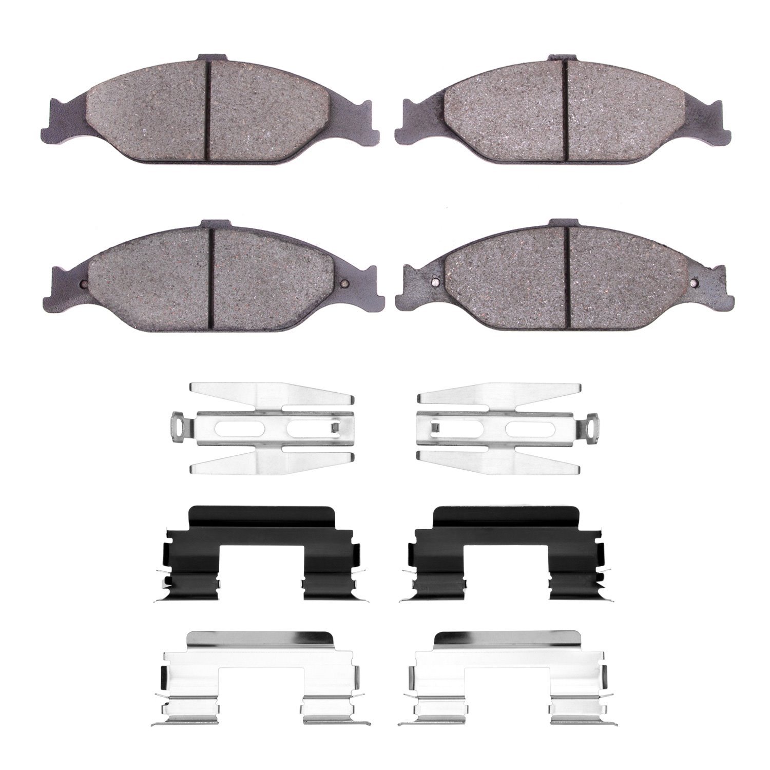 Optimum OE Brake Pads & Hardware Kit, 1999-2004 Ford/Lincoln/Mercury/Mazda, Position: Front