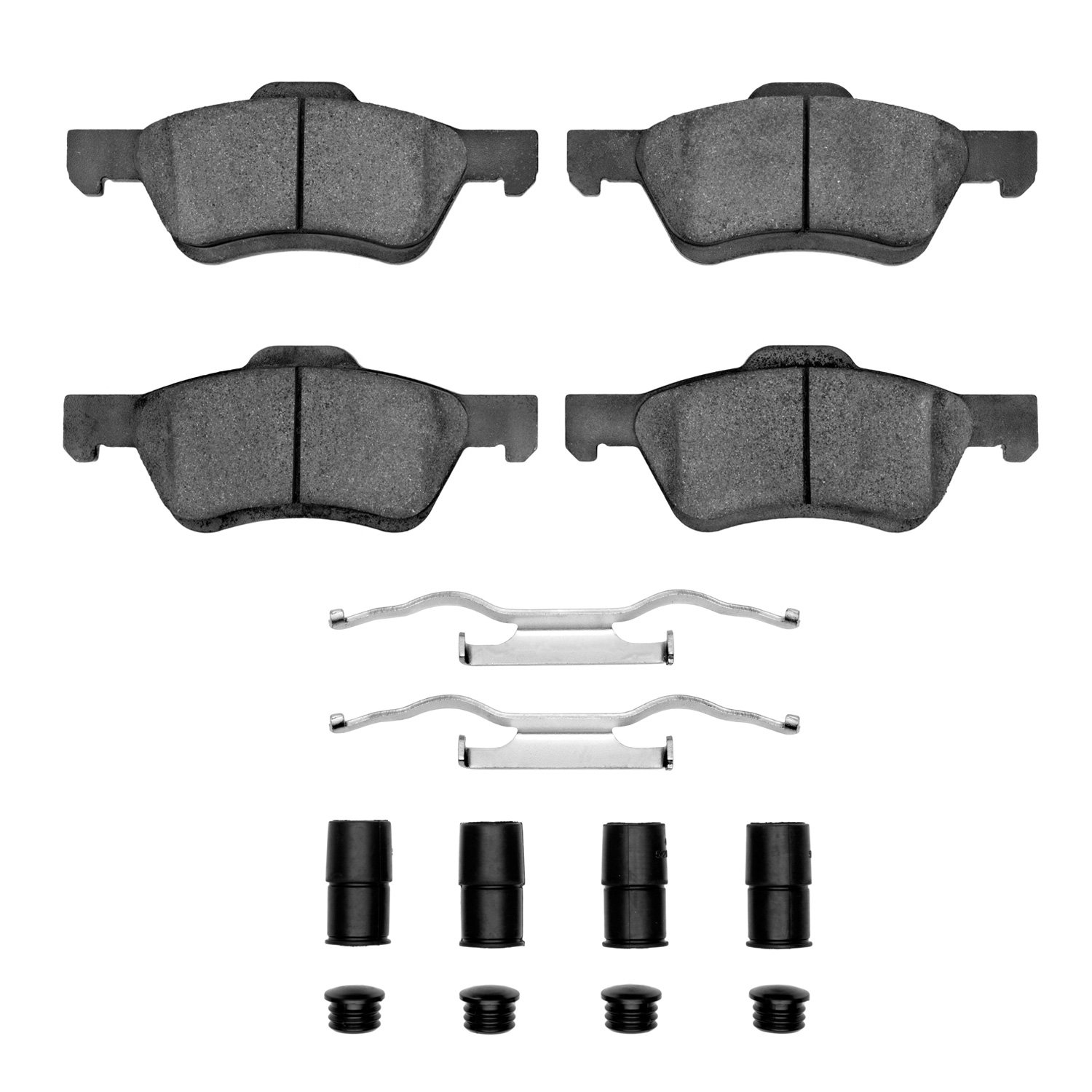 Optimum OE Brake Pads & Hardware Kit, 2009-2012 Ford/Lincoln/Mercury/Mazda, Position: Front