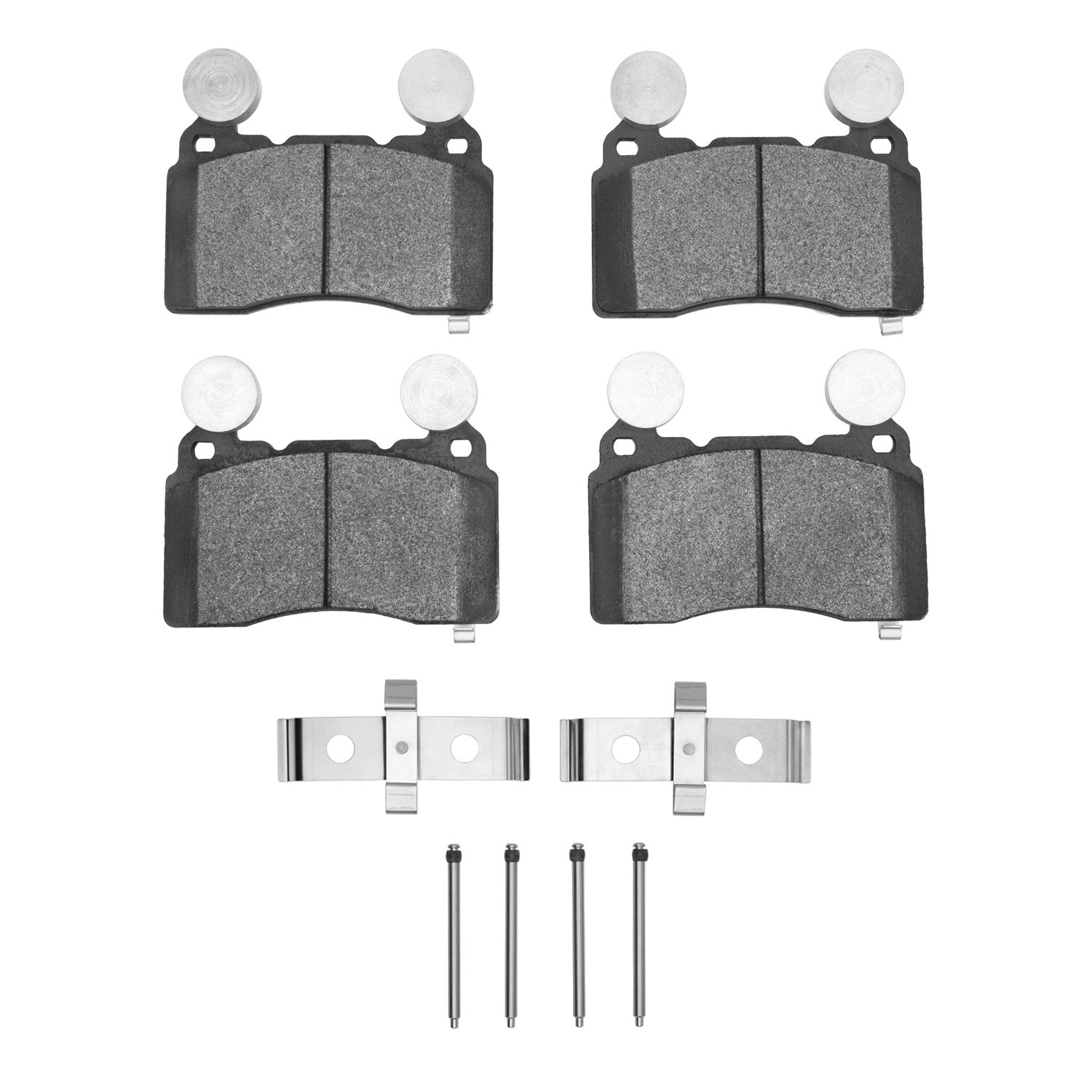 Optimum OE Brake Pads & Hardware Kit, 2010-2015 GM, Position: Front