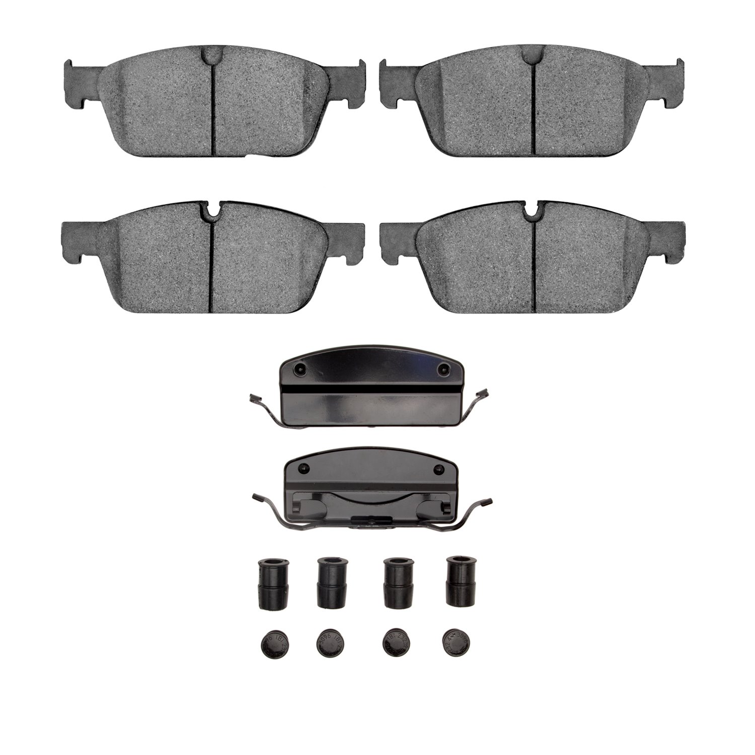 Optimum OE Brake Pads & Hardware Kit, 2012-2014 Mercedes-Benz, Position: Front