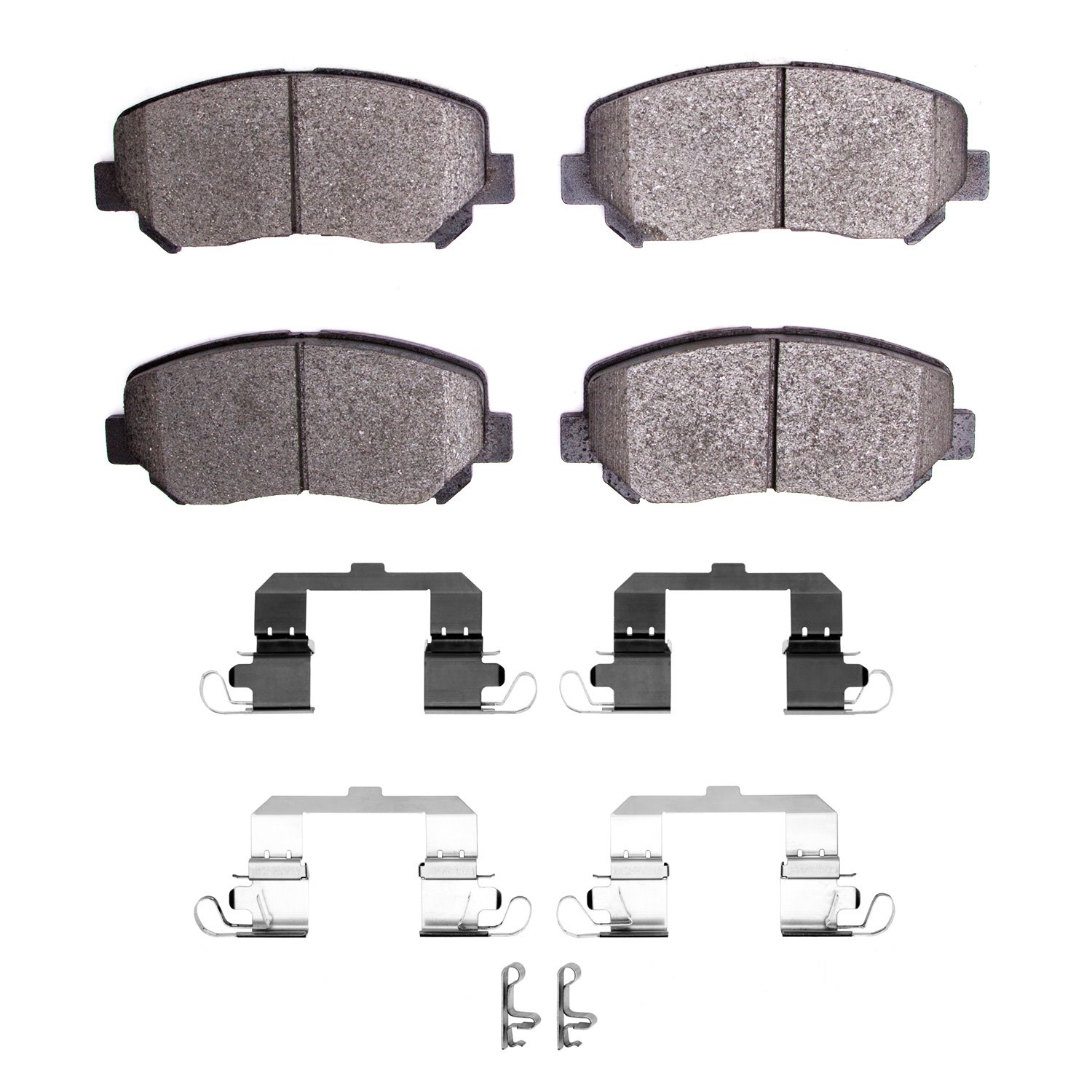 Optimum OE Brake Pads & Hardware Kit, 2013-2016 Mopar, Position: Front
