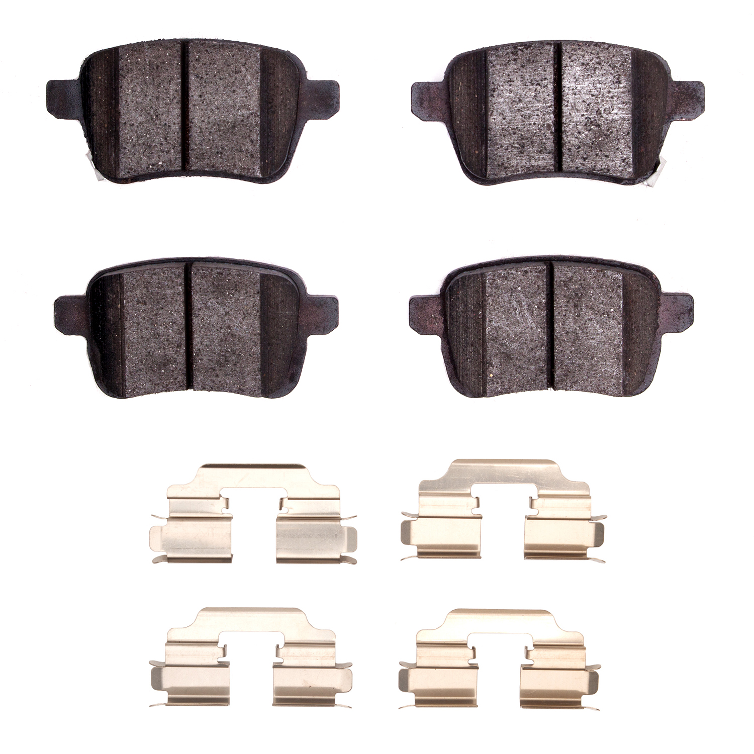 Optimum OE Brake Pads & Hardware Kit, 2014-2019 Mopar, Position: Rear