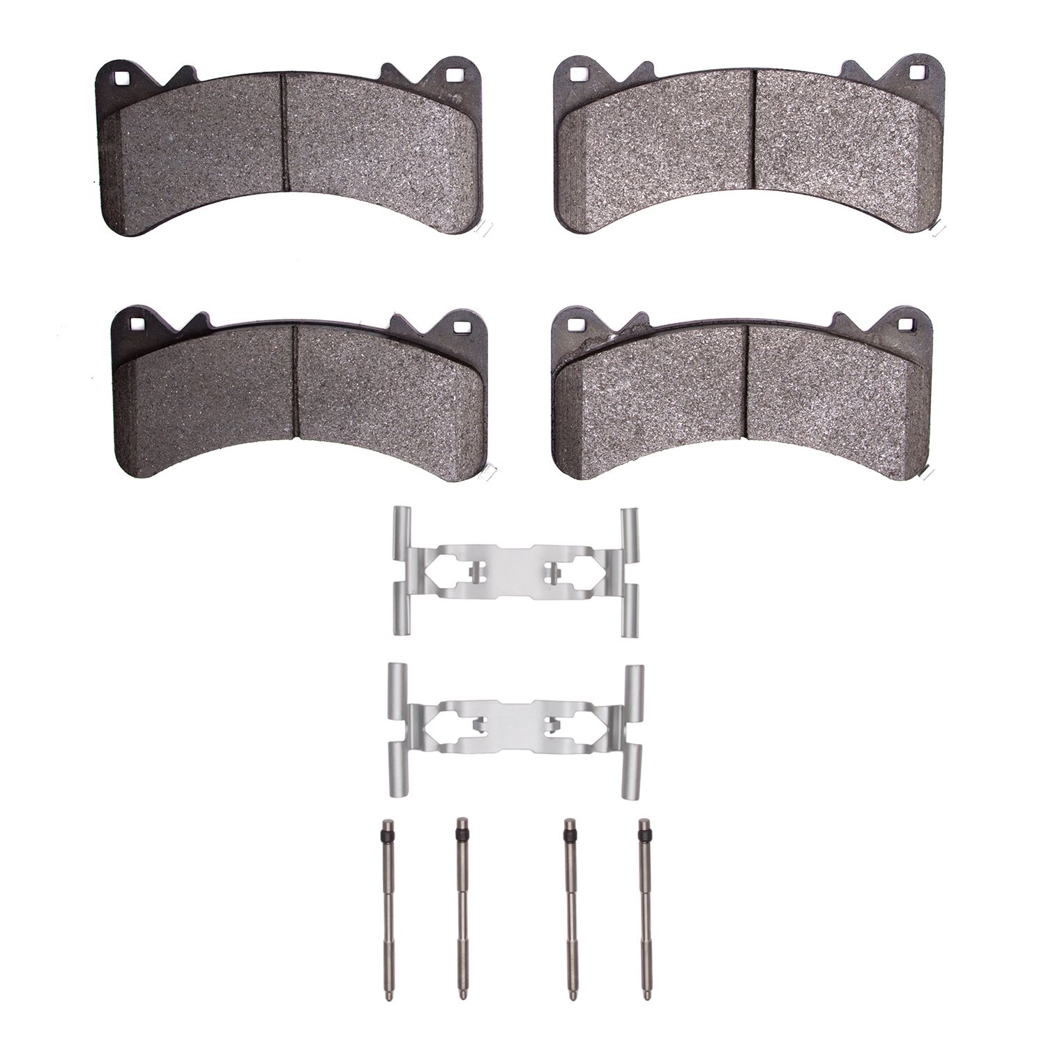 Euro Ceramic Brake Pads & Hardware Kit, Fits Select GM, Position: Front