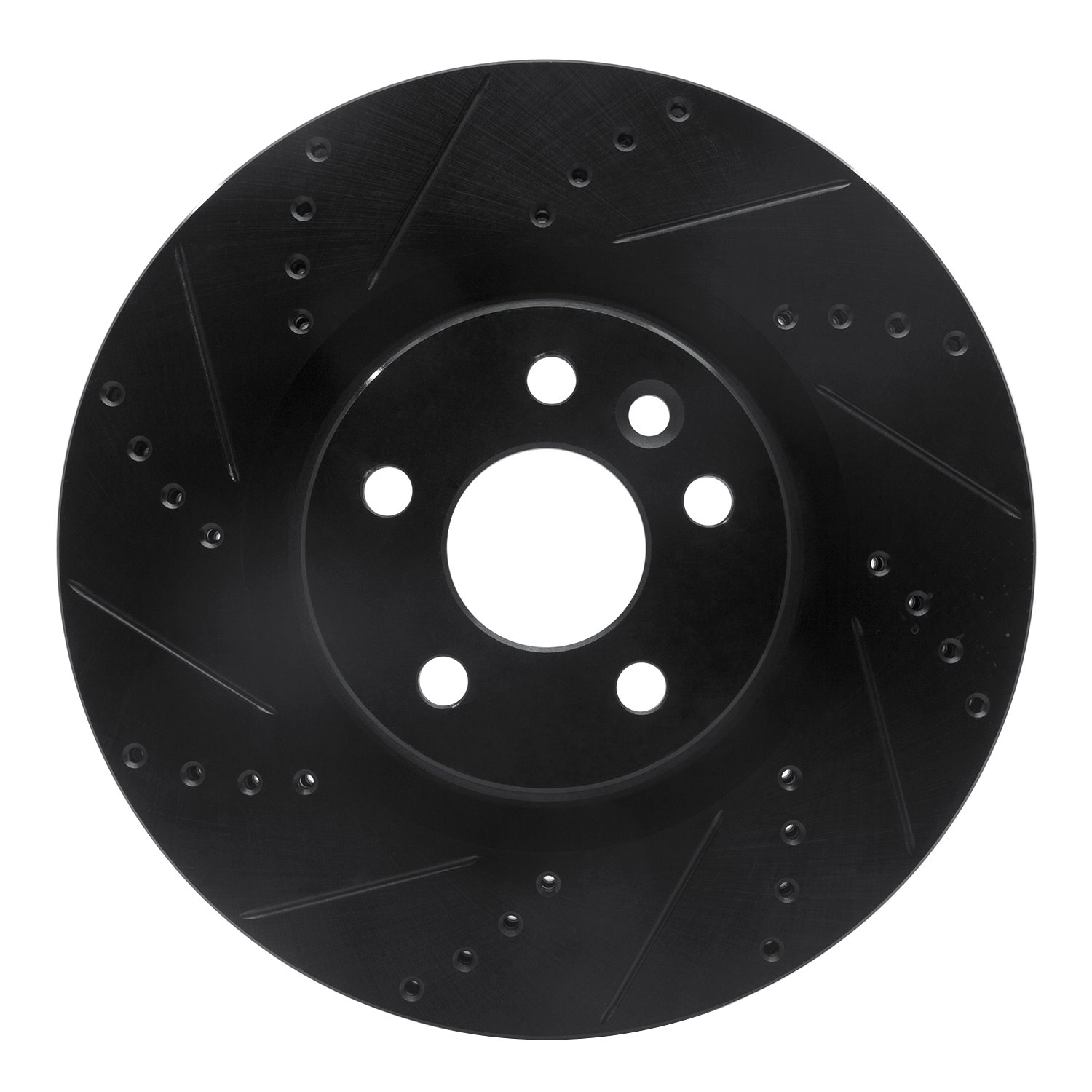 E-Line Drilled & Slotted Black Brake Rotor, 2015-2019