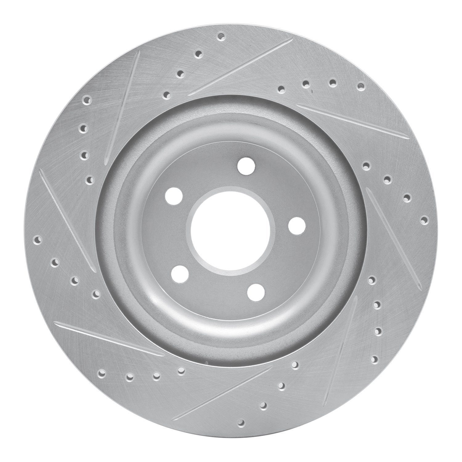 E-Line Drilled & Slotted Silver Brake Rotor, 2014-2021