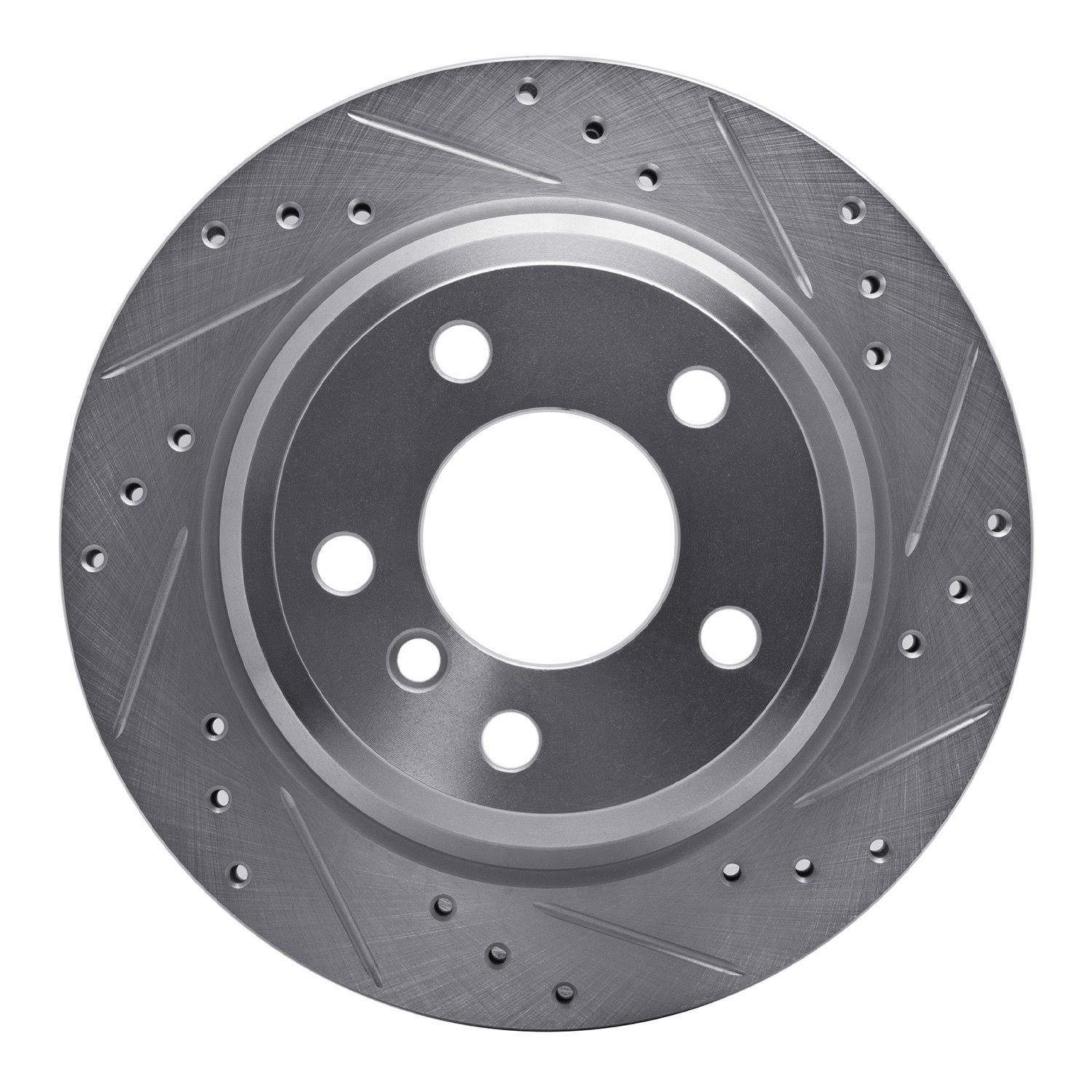 E-Line Drilled & Slotted Silver Brake Rotor, 2013-2020