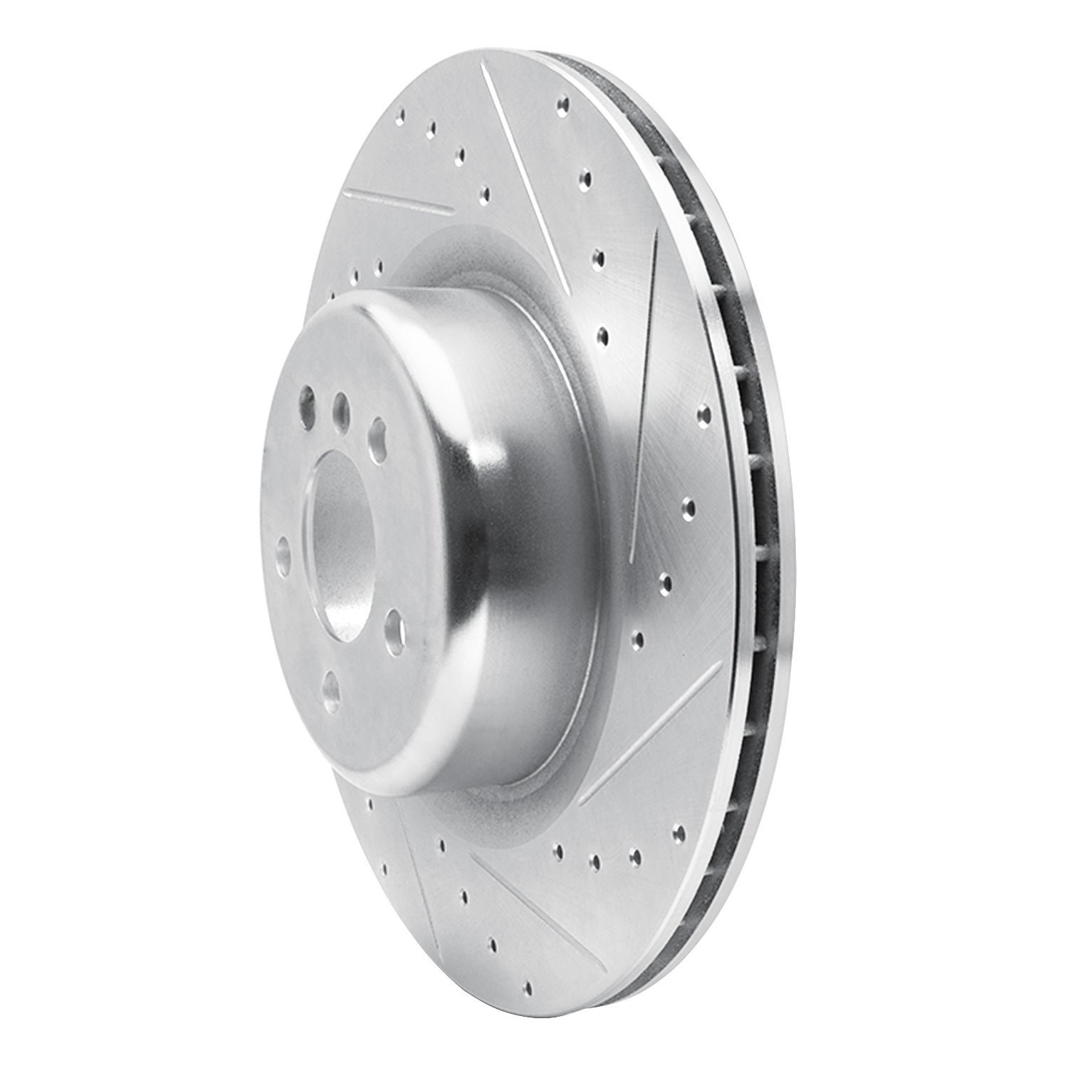 E-Line Drilled & Slotted Silver Brake Rotor, 2010-2014