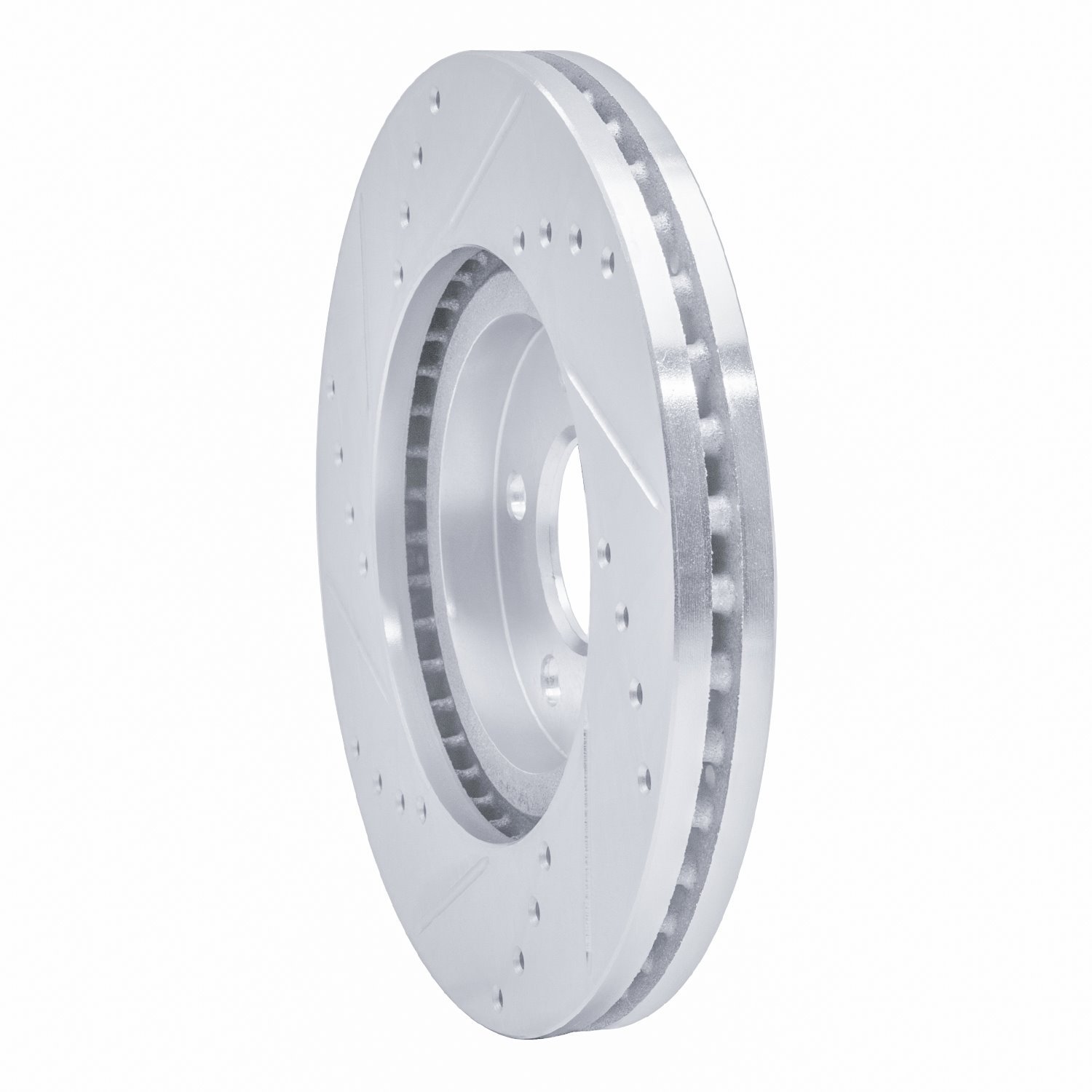 E-Line Drilled & Slotted Silver Brake Rotor, 2003-2009