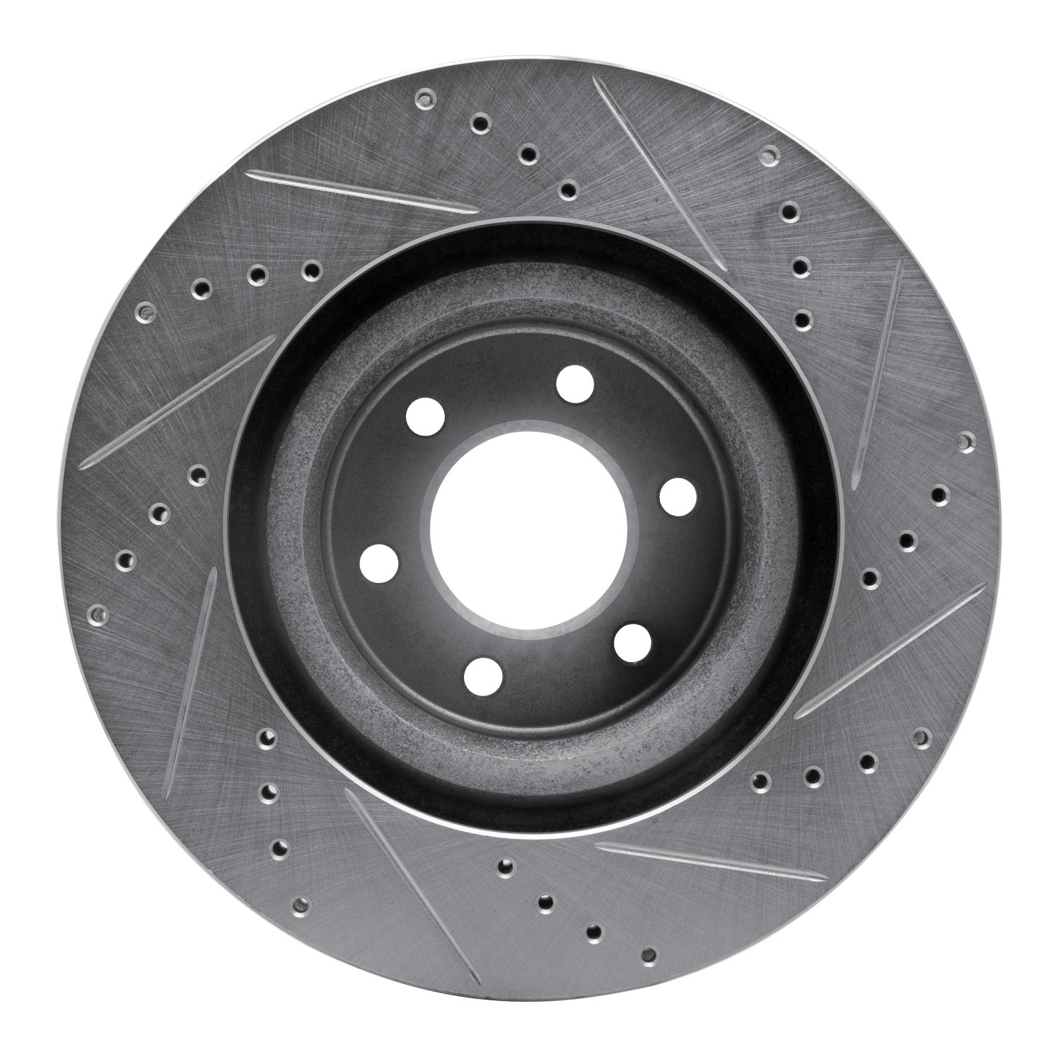E-Line Drilled & Slotted Silver Brake Rotor, 1992-2002