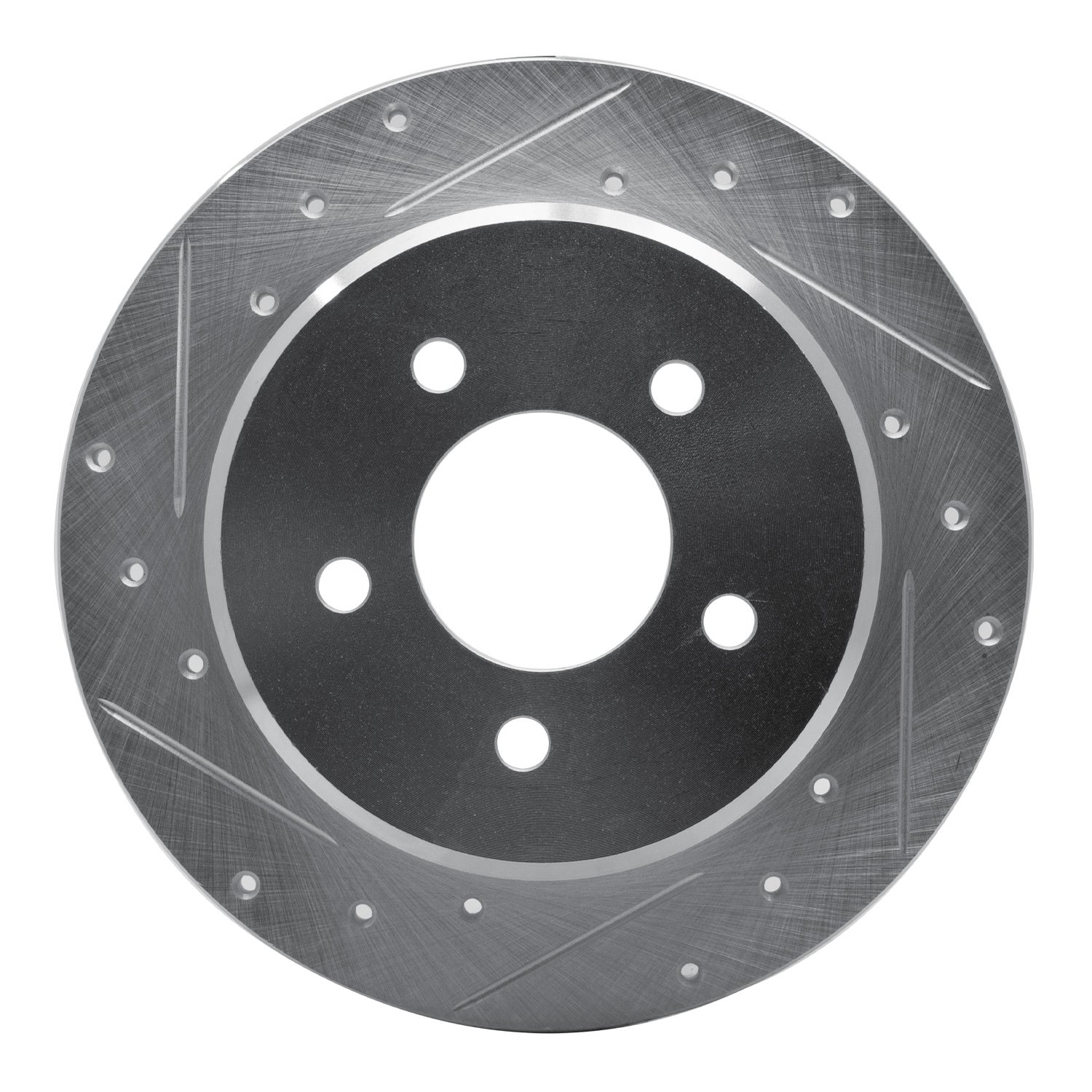E-Line Drilled & Slotted Silver Brake Rotor, 1997-2007