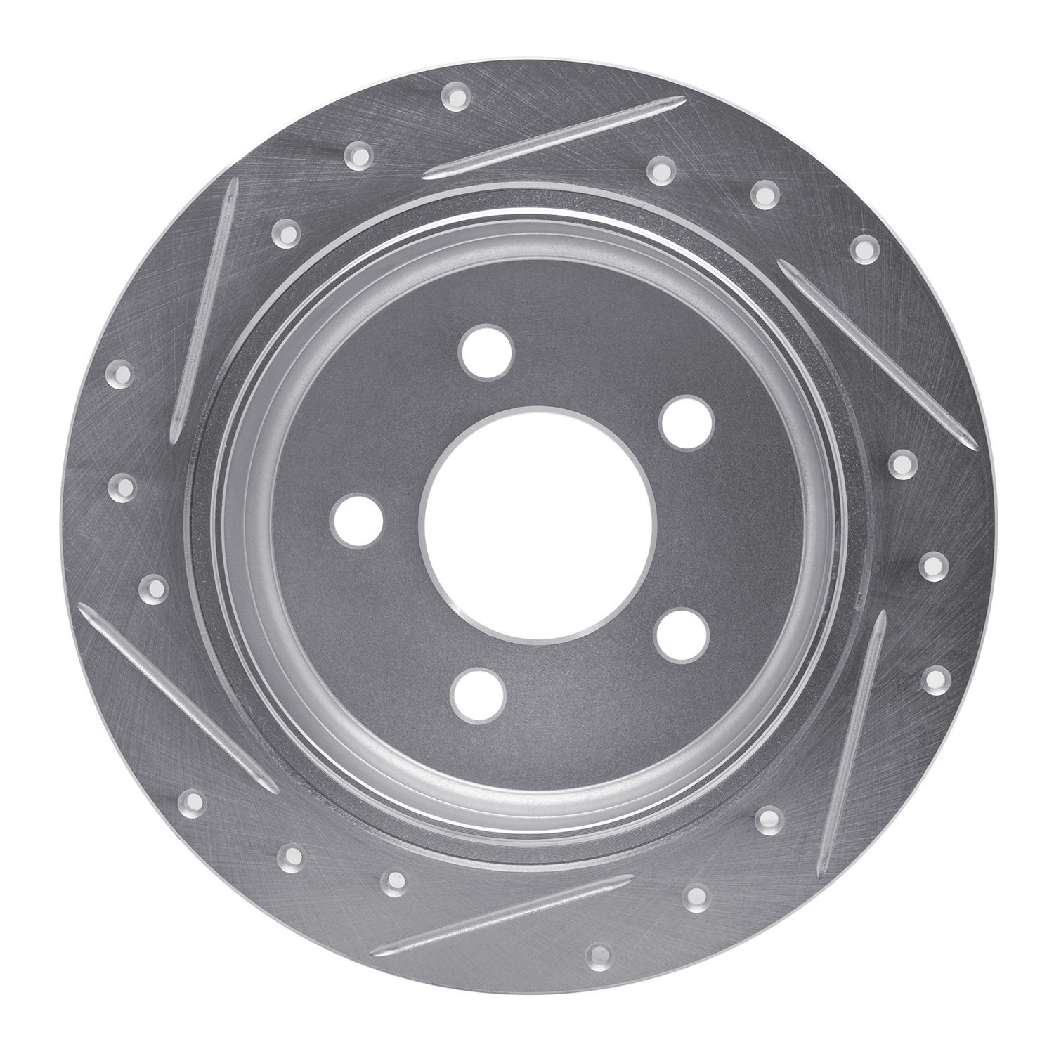 E-Line Drilled & Slotted Silver Brake Rotor, 1993-1998
