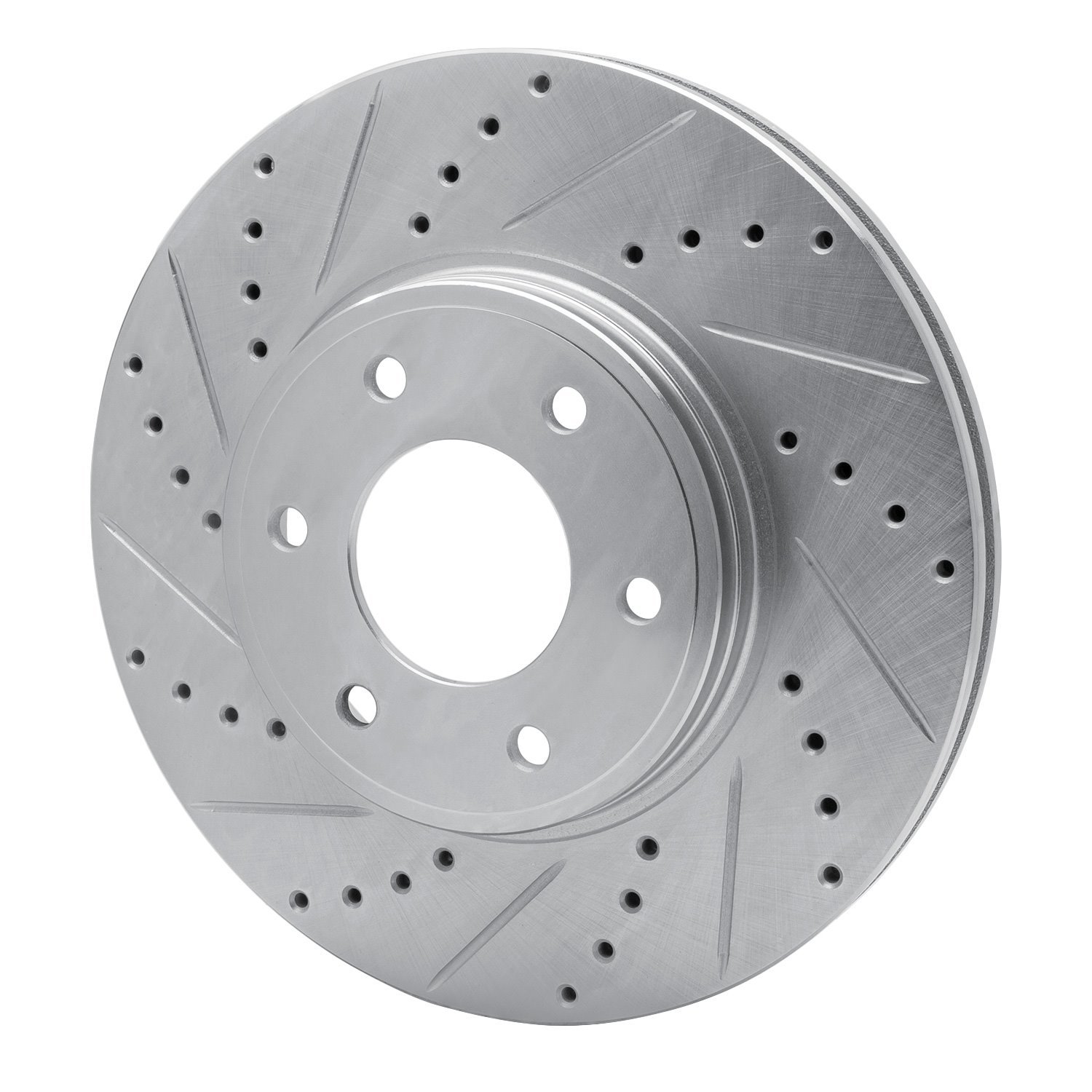 E-Line Drilled & Slotted Silver Brake Rotor, 2006-2009