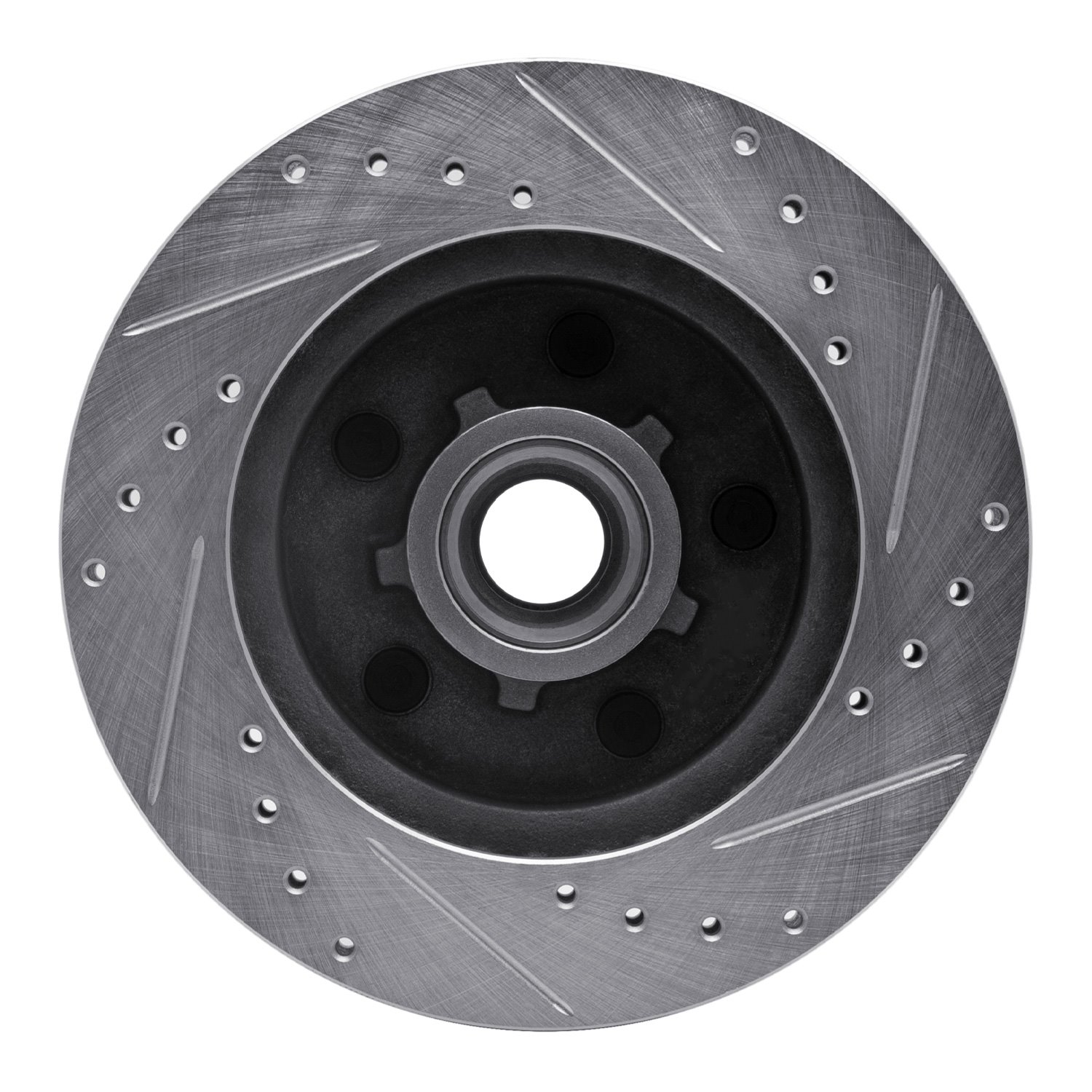 E-Line Drilled & Slotted Silver Brake Rotor, 1988-1994