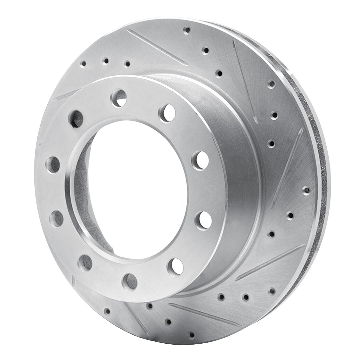 E-Line Drilled & Slotted Silver Brake Rotor, 1976-2005