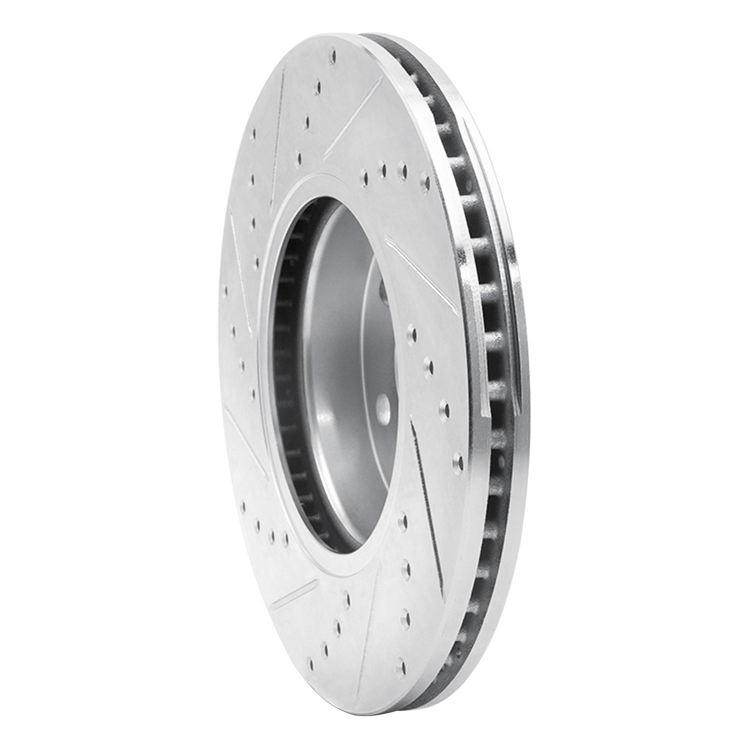 E-Line Drilled & Slotted Silver Brake Rotor, 2015-2020