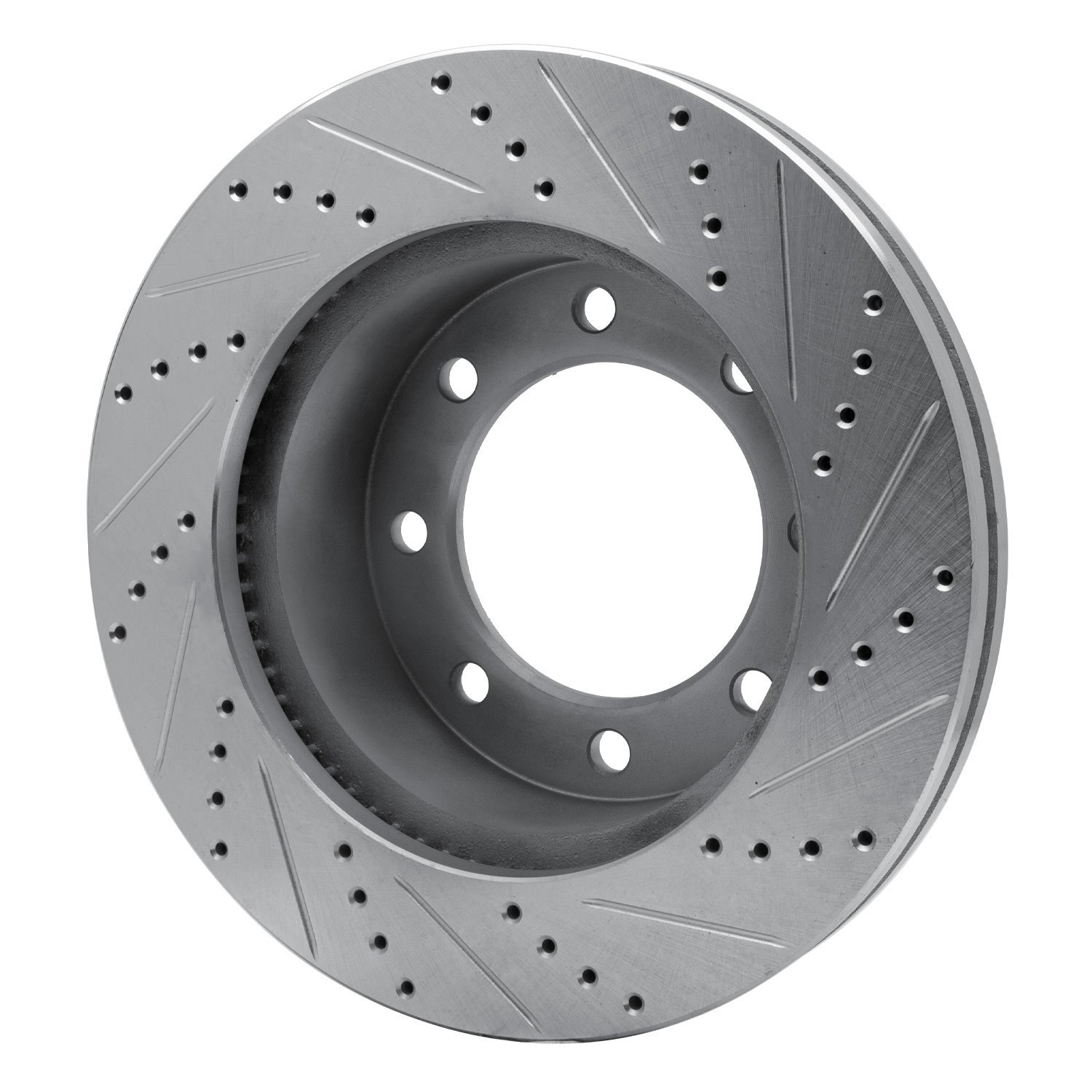 E-Line Drilled & Slotted Silver Brake Rotor, 2005-2012