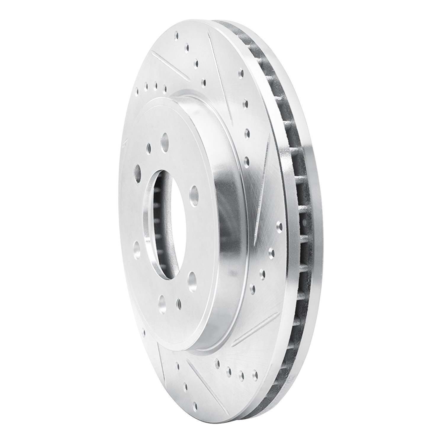 E-Line Drilled & Slotted Silver Brake Rotor, 2009-2009