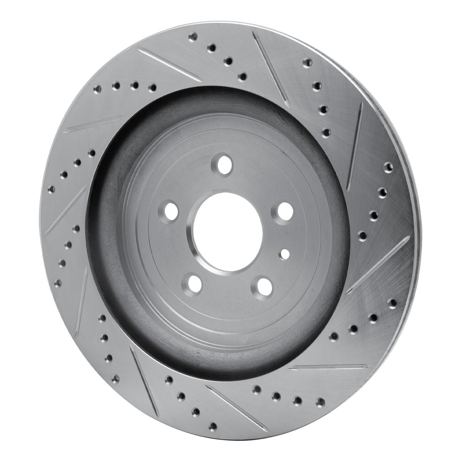E-Line Drilled & Slotted Silver Brake Rotor, 2013-2019