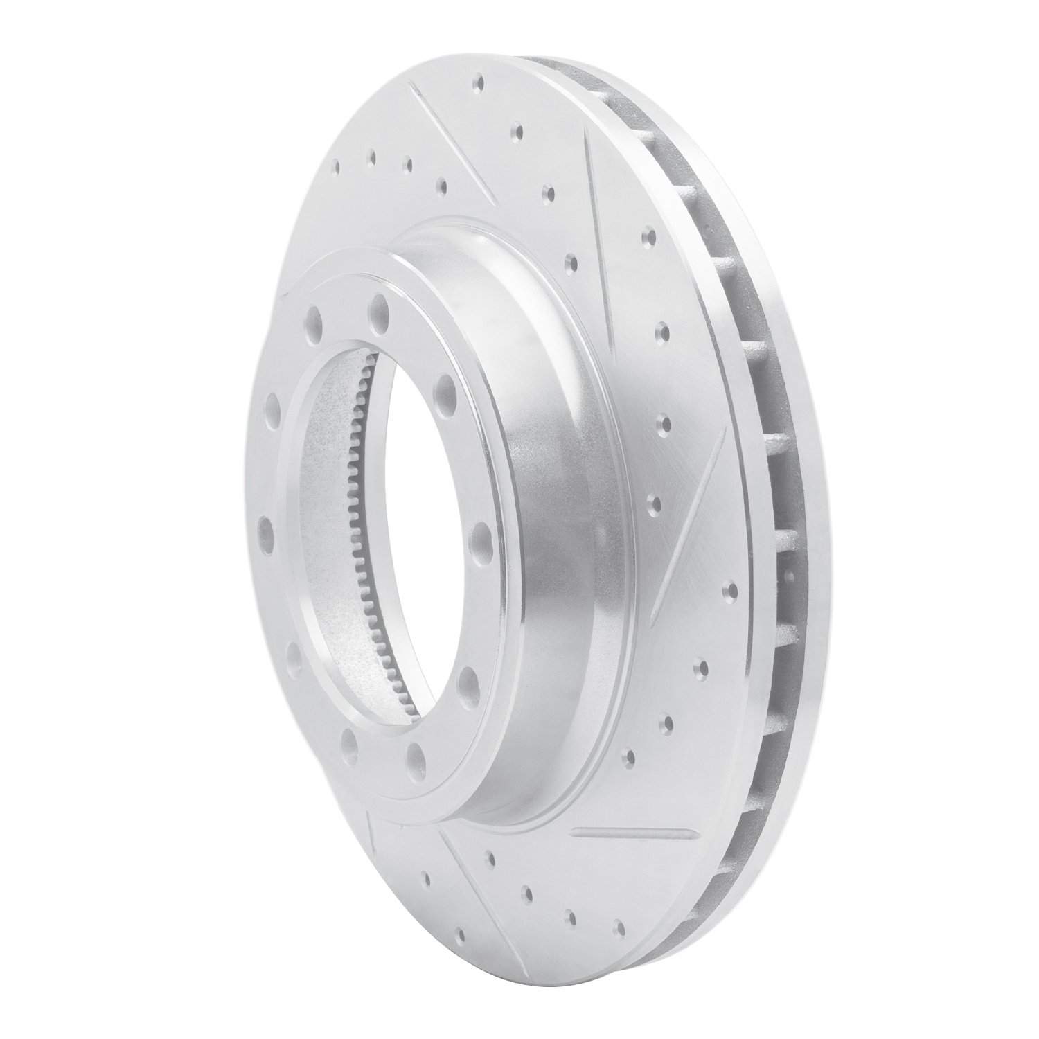 E-Line Drilled & Slotted Silver Brake Rotor, 1990-2021 Fits Multiple Makes/Models, Position: Front & Rear Right