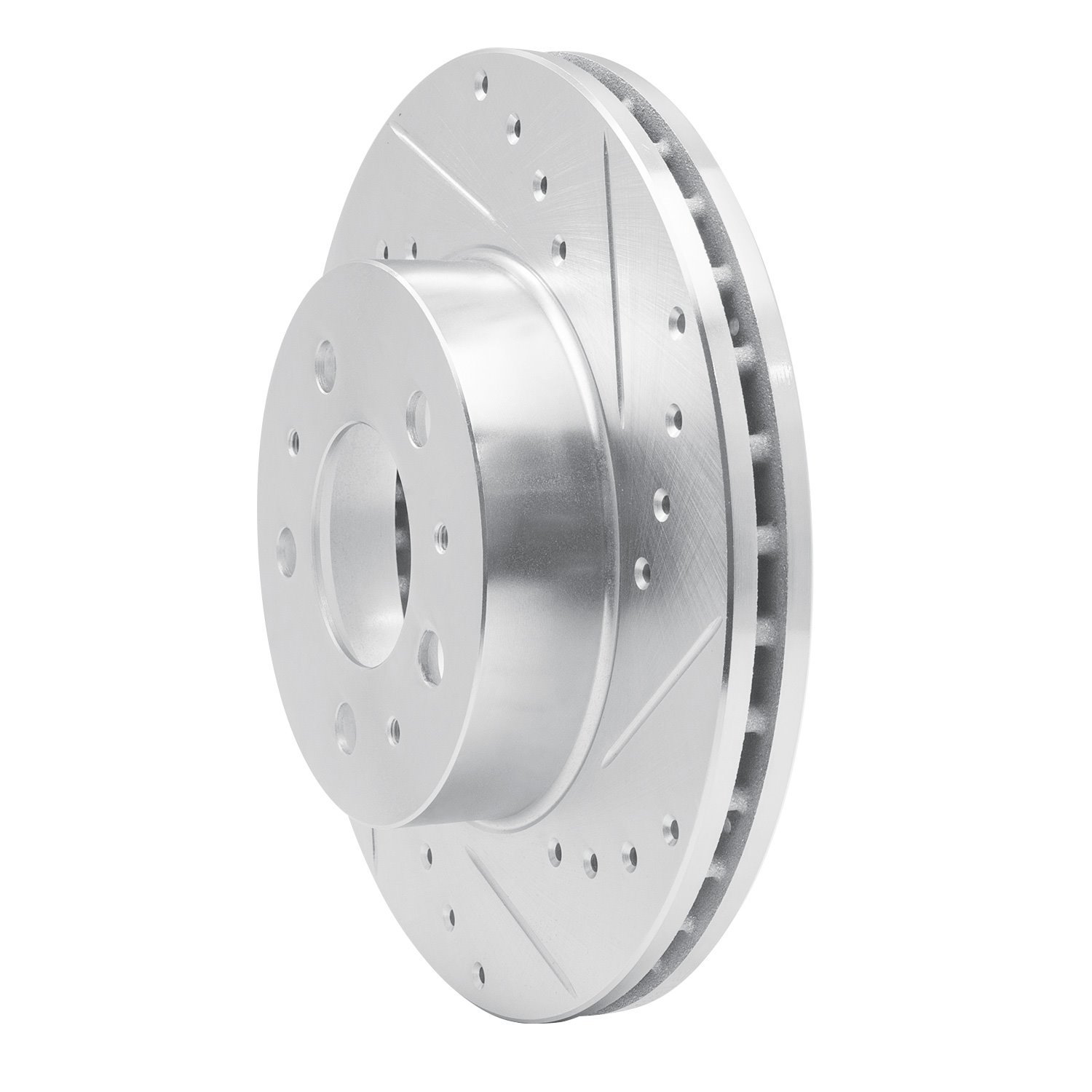 E-Line Drilled & Slotted Silver Brake Rotor, 1995-1997