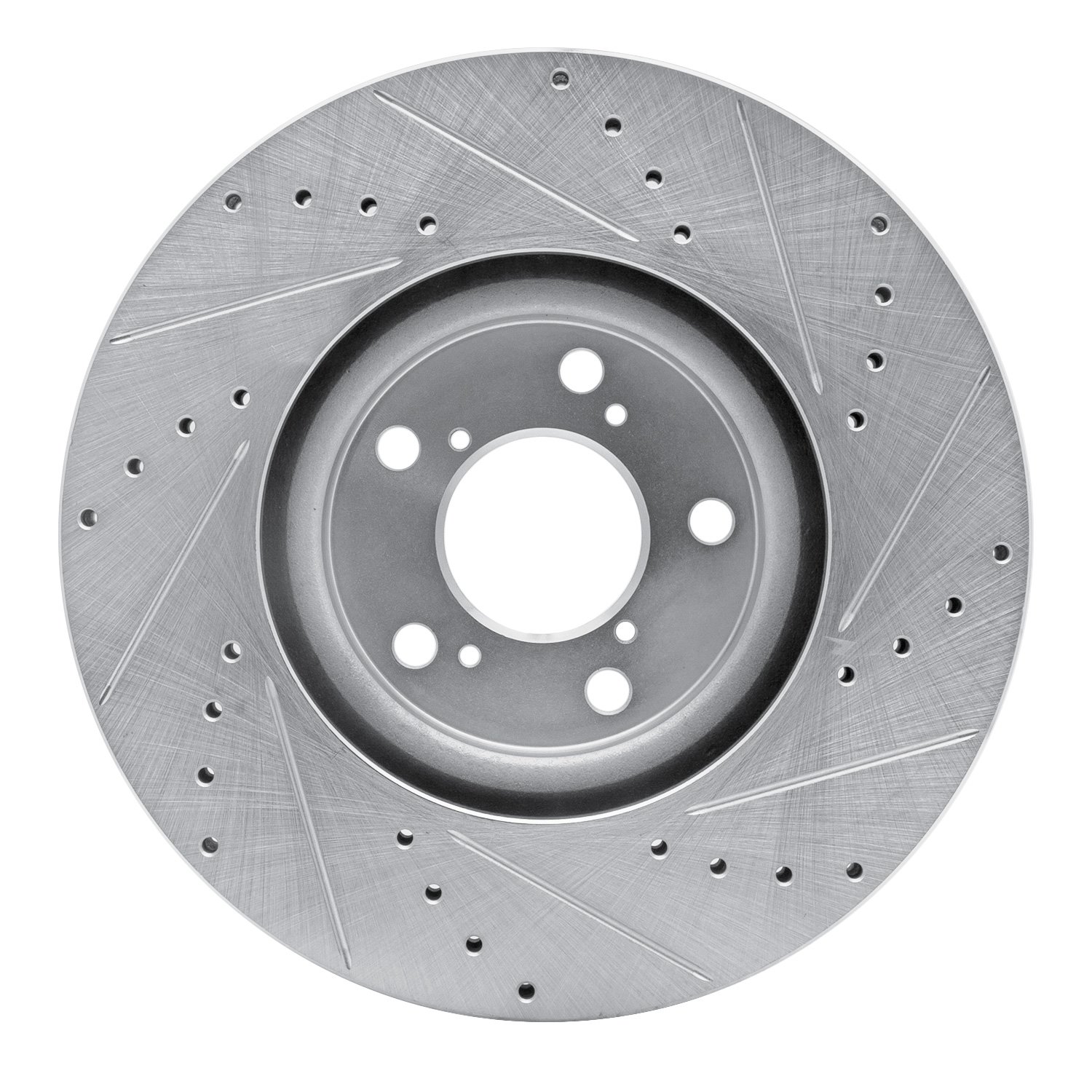 E-Line Drilled & Slotted Silver Brake Rotor, 2007-2020