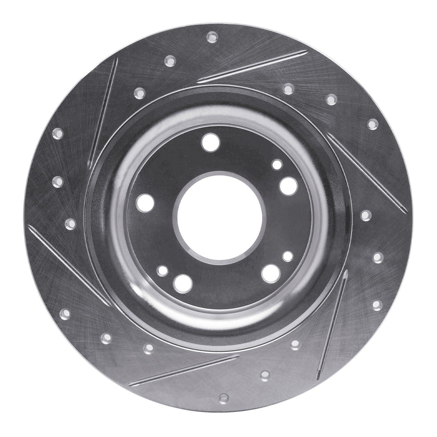 E-Line Drilled & Slotted Silver Brake Rotor, 2017-2020