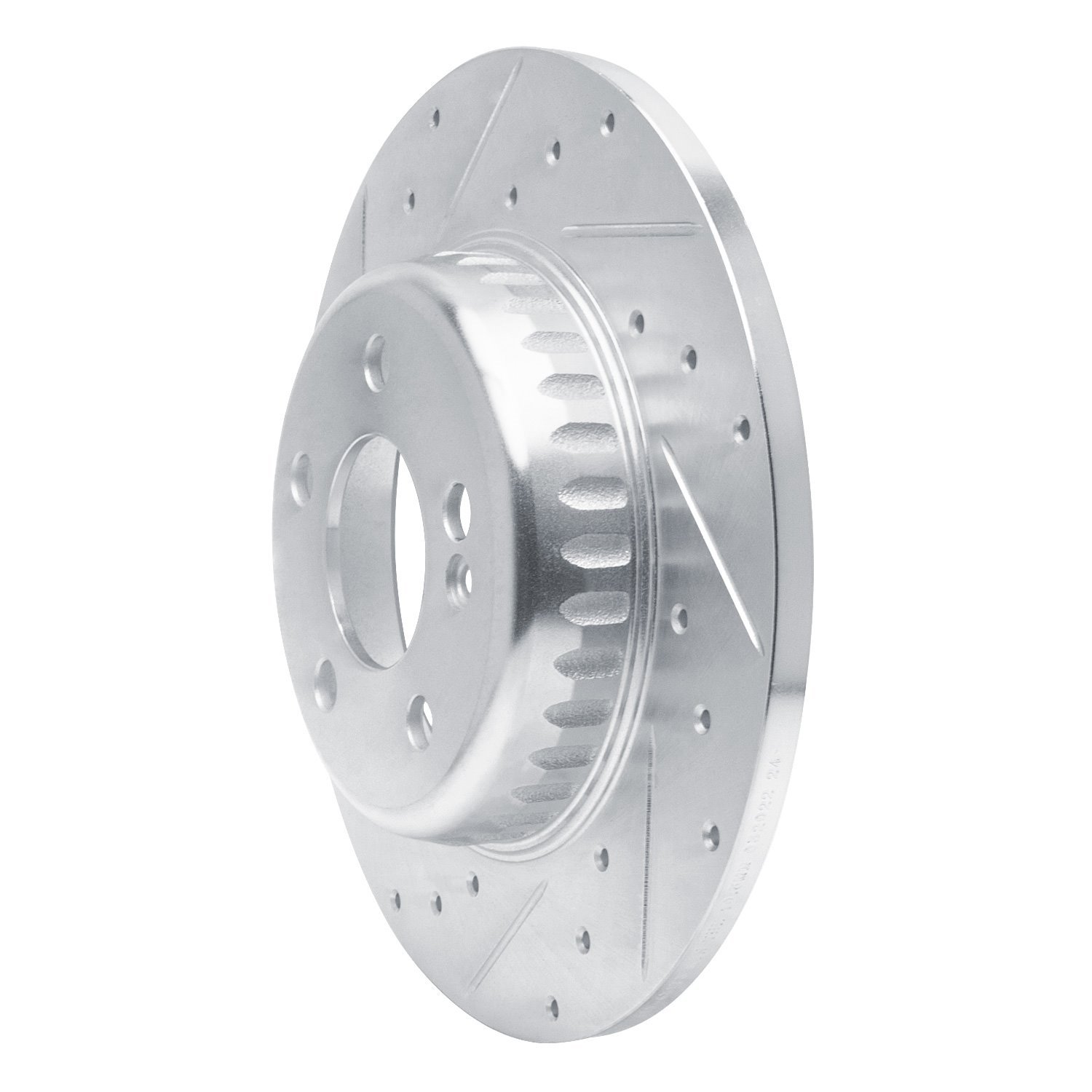 E-Line Drilled & Slotted Silver Brake Rotor, 2015-2021