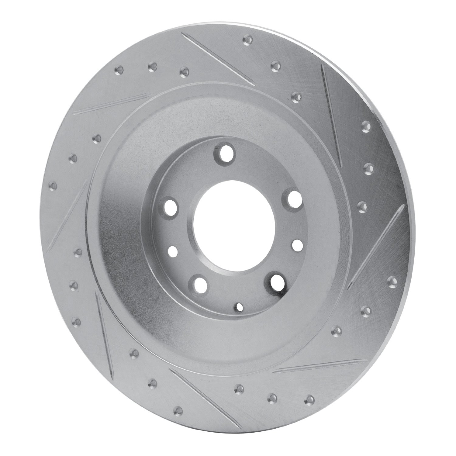 E-Line Drilled & Slotted Silver Brake Rotor, 2006-2007