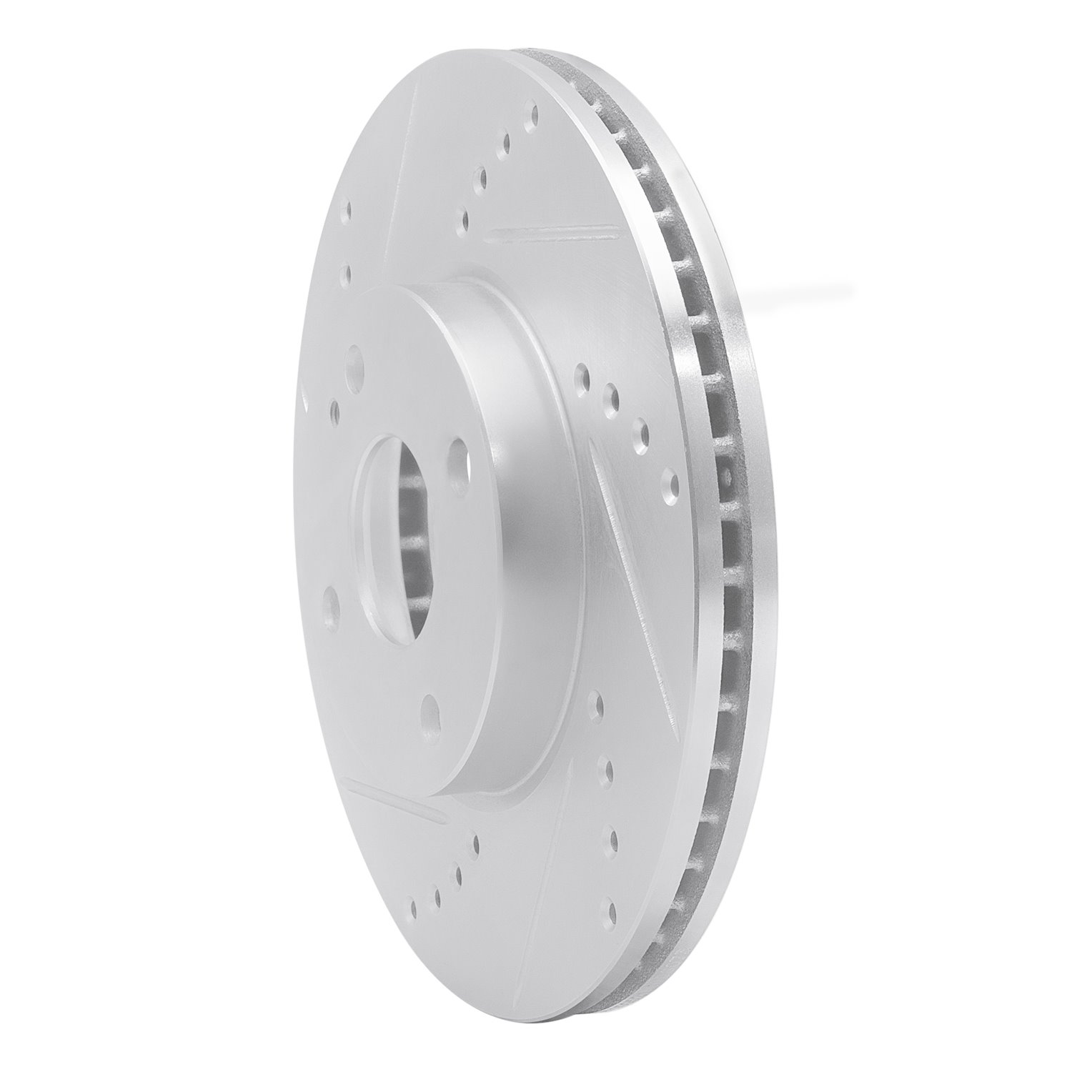 E-Line Drilled & Slotted Silver Brake Rotor, 2016-2020