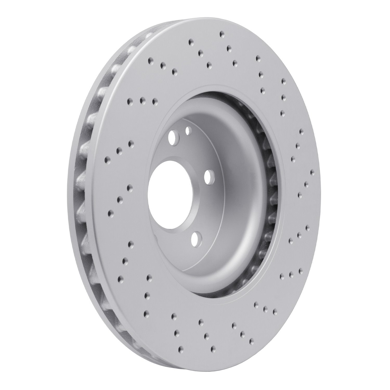 Hi-Carbon Alloy Geomet-Coated Drilled Rotor, 2007-2013 Mercedes-Benz, Position: Front