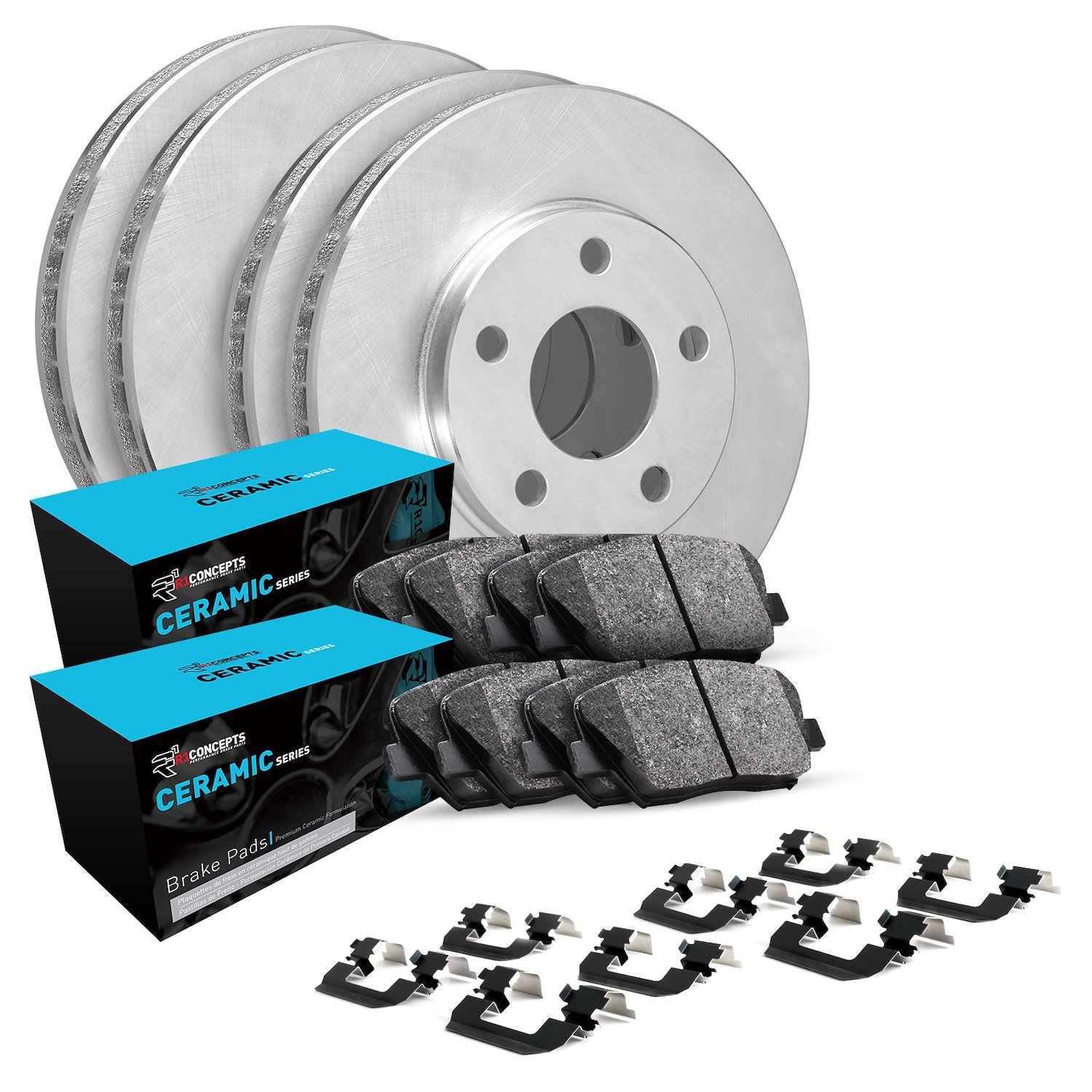 E-Line Brake Rotor w/Ceramic Pads & Hardware, 2010-2013 Land Rover, Position: Front & Rear