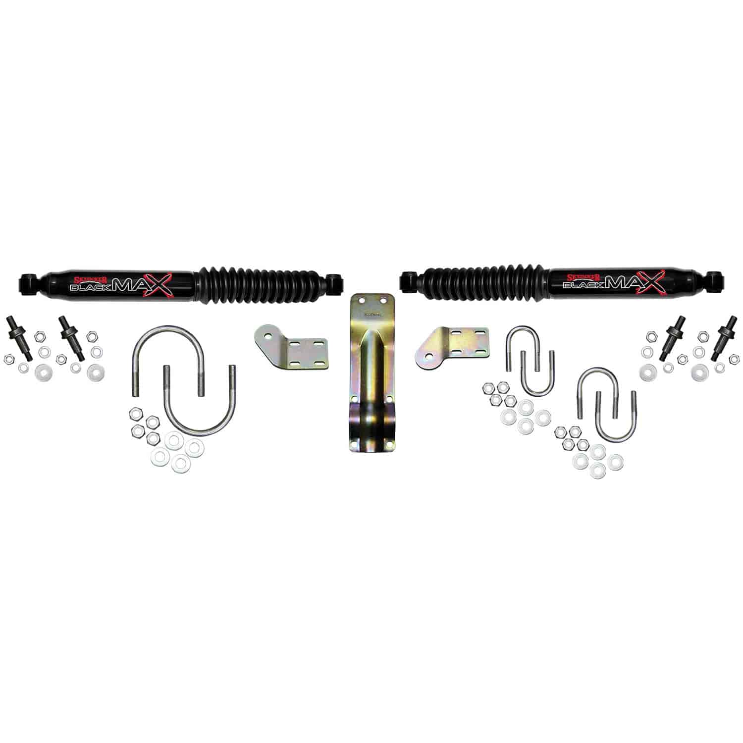 Dual Black MAX Stabilizer 1998-2001 for Dodge Ram 1/2, 1998-2002 for 3/4, 1 Ton 4WD with/without Drop Pitman Arm