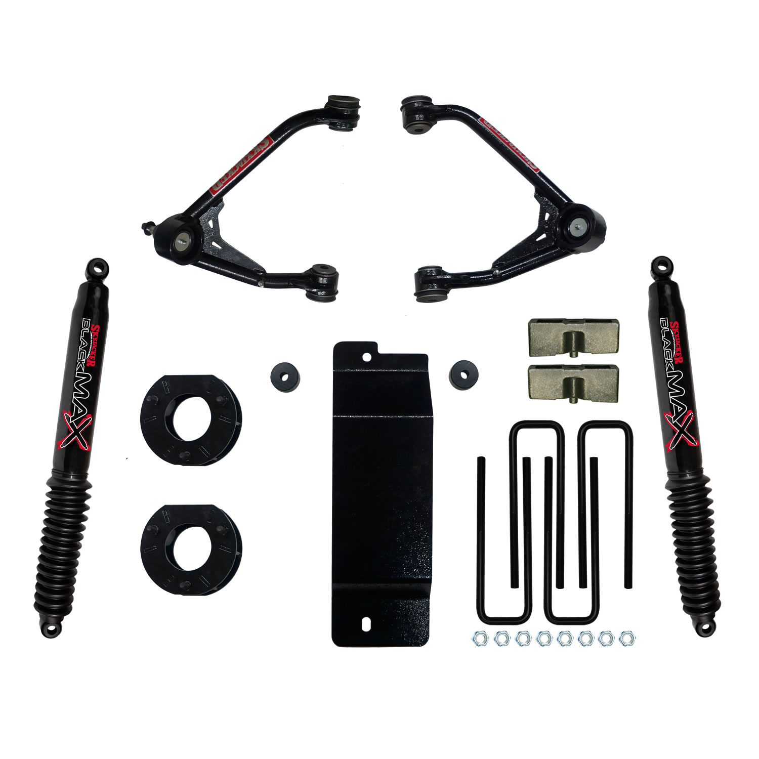 3.500-4.000 In. Upper Control Arm Lift Kit with BlackMax Rear Shocks