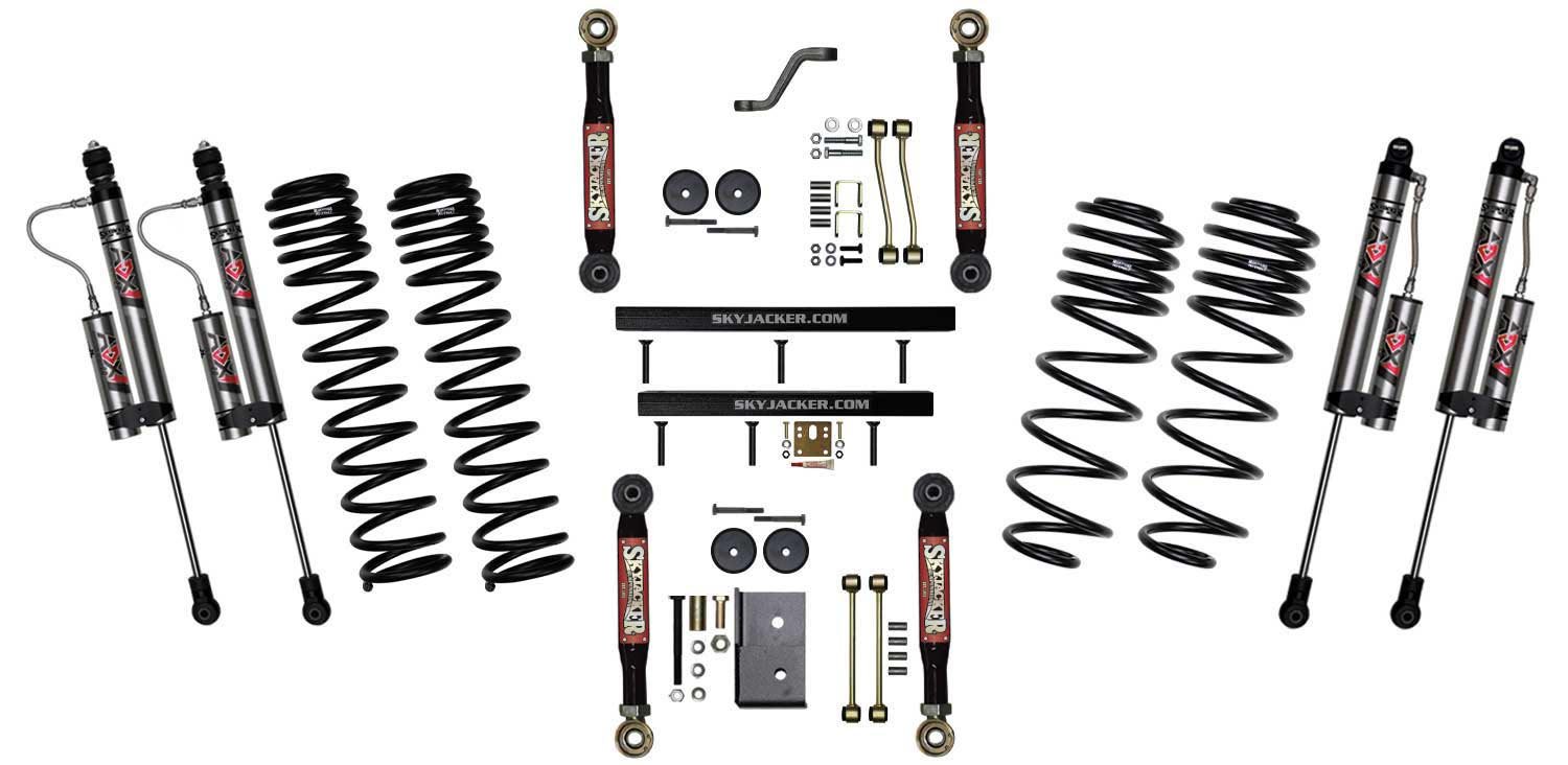 4 in. Dual Rate Long Travel Suspension Lift Kit for 2003-2006 Jeep Wrangler TJ w/ ADX 2.0 Remote Reservoir Shocks