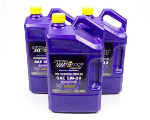 Royal Purple 53530: Synthetic Motor Oil 5W-30 Three 5 Quarts - JEGS