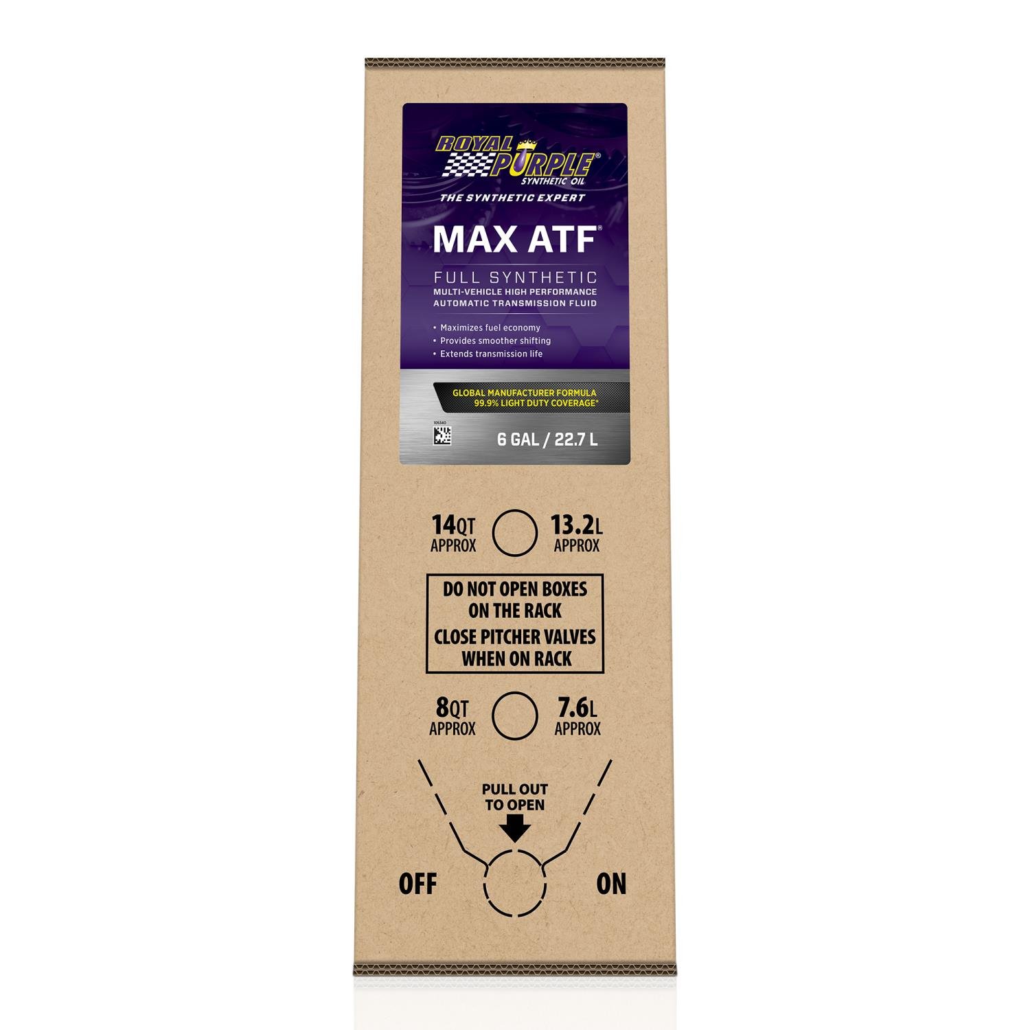 Royal Purple 61320: Max-ATF Automatic Transmission Fluid, 6-Gallon  Bag-in-Box (BIB)