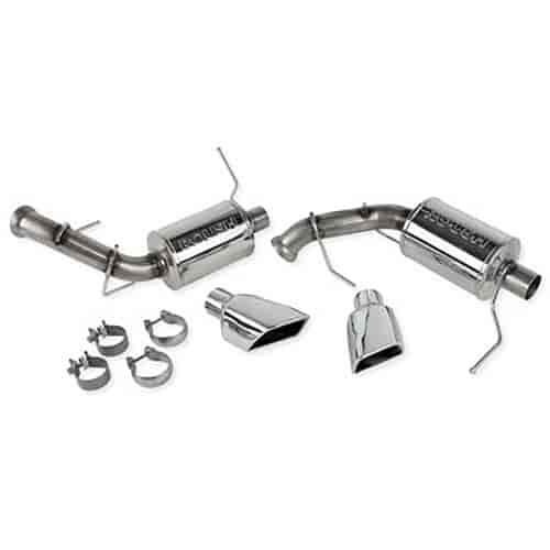 Axle-Back Exhaust with Dual Square Tips 2011-14 Mustang 3.7 V6