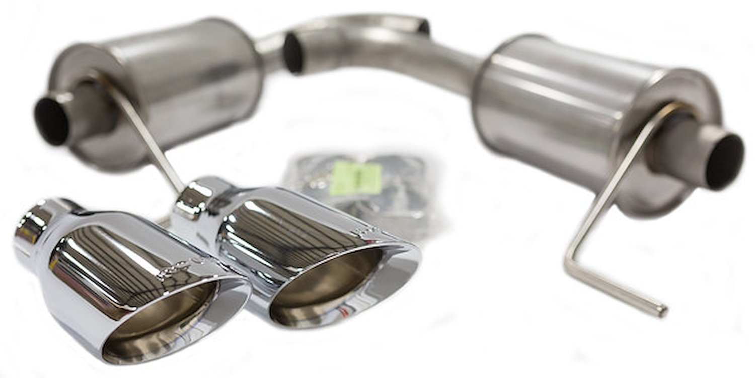Axle-Back Exhaust with Dual Round Tips 2015+ Mustang 3.7L V6 / 2.3L Ecoboost