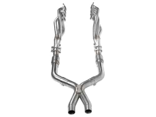 2011-2014 Ford Mustang GT 5.0L V8 1 3/4-inch by 3-inch headers with 3-inch by 2-3/4-inch X-Pipe with